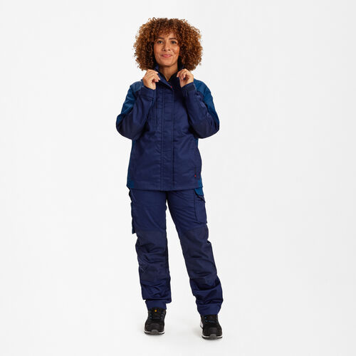 Galaxy Damen Arbeitsjacke mit 2-Wege-Stretch - Blue Ink/Dark Petrol