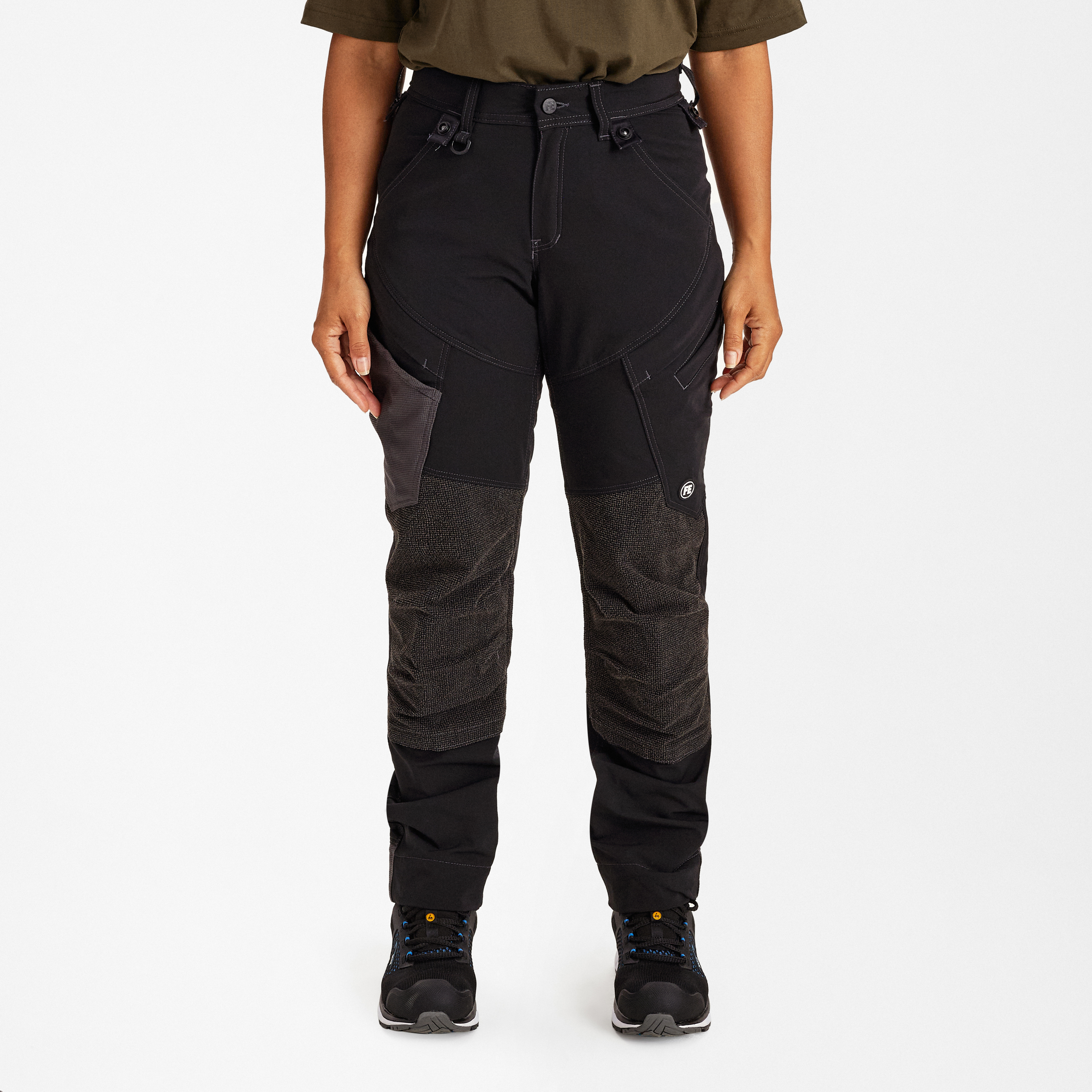Engel Workwear X-treme dame arbejdsbukser med 4-vejs stræk - Sort [20] / 34