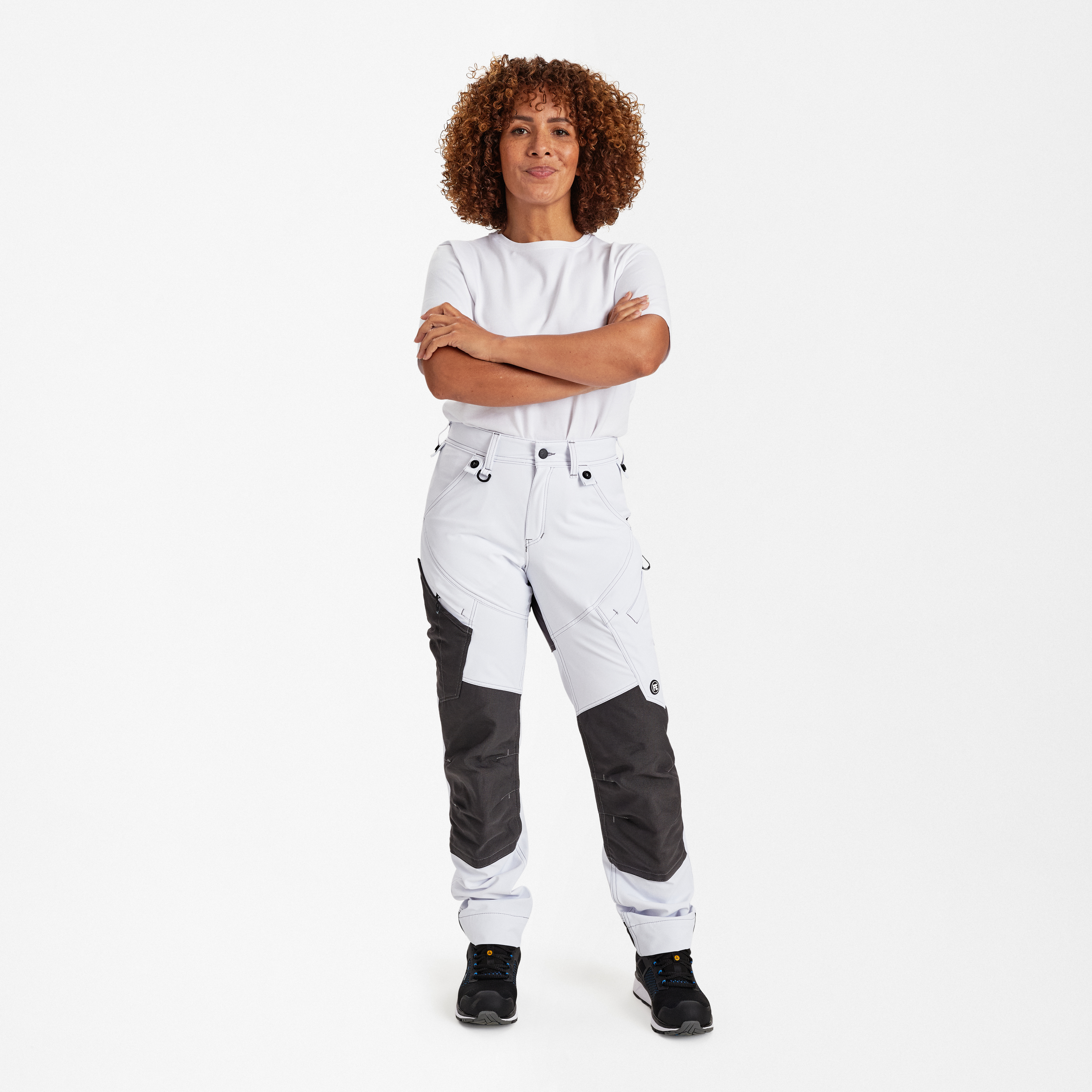 Engel Workwear X-treme dame arbejdsbukser med 4-vejs stræk - Hvid [3] / 34