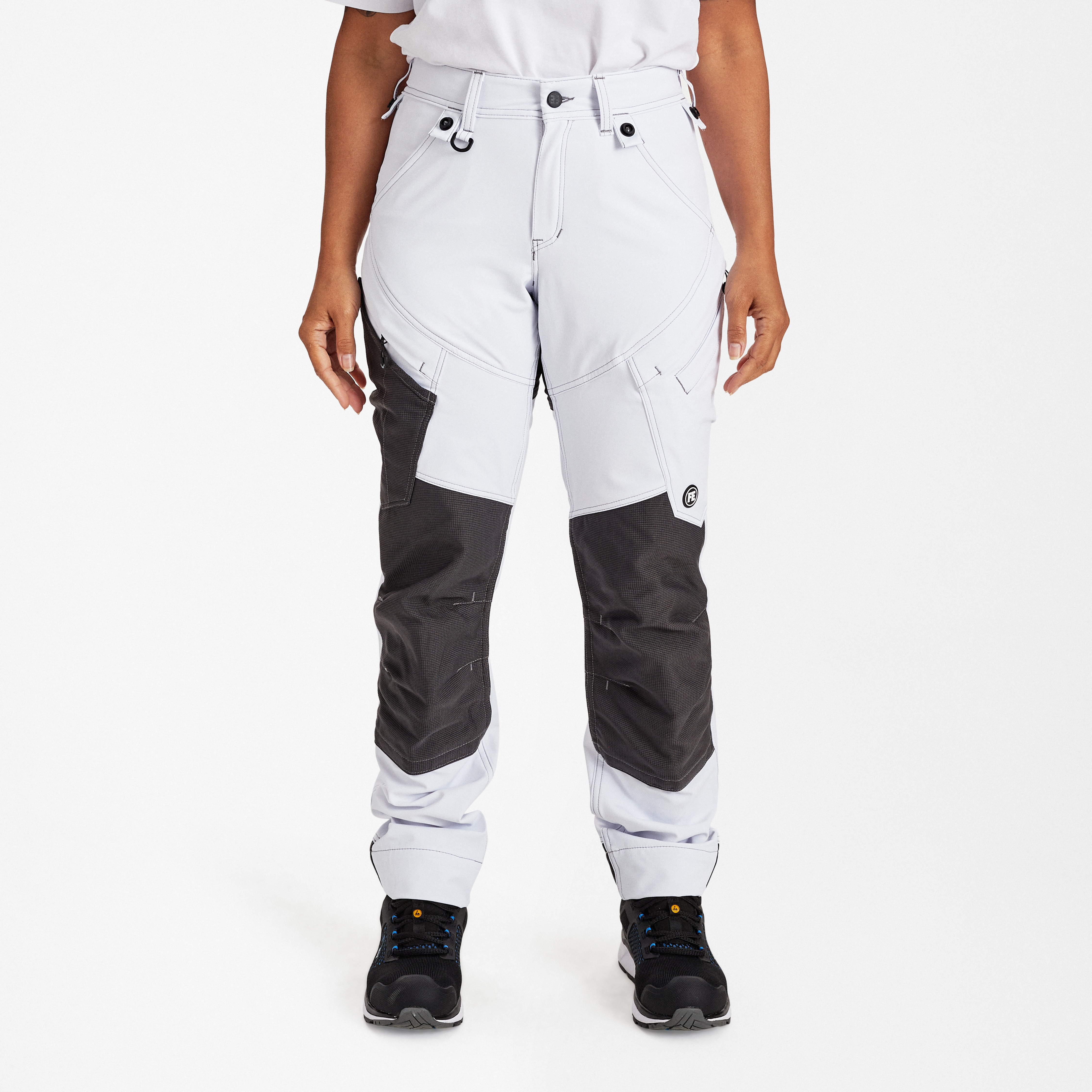 Engel Workwear X-treme dame arbejdsbukser med 4-vejs stræk - Hvid [3] / 34