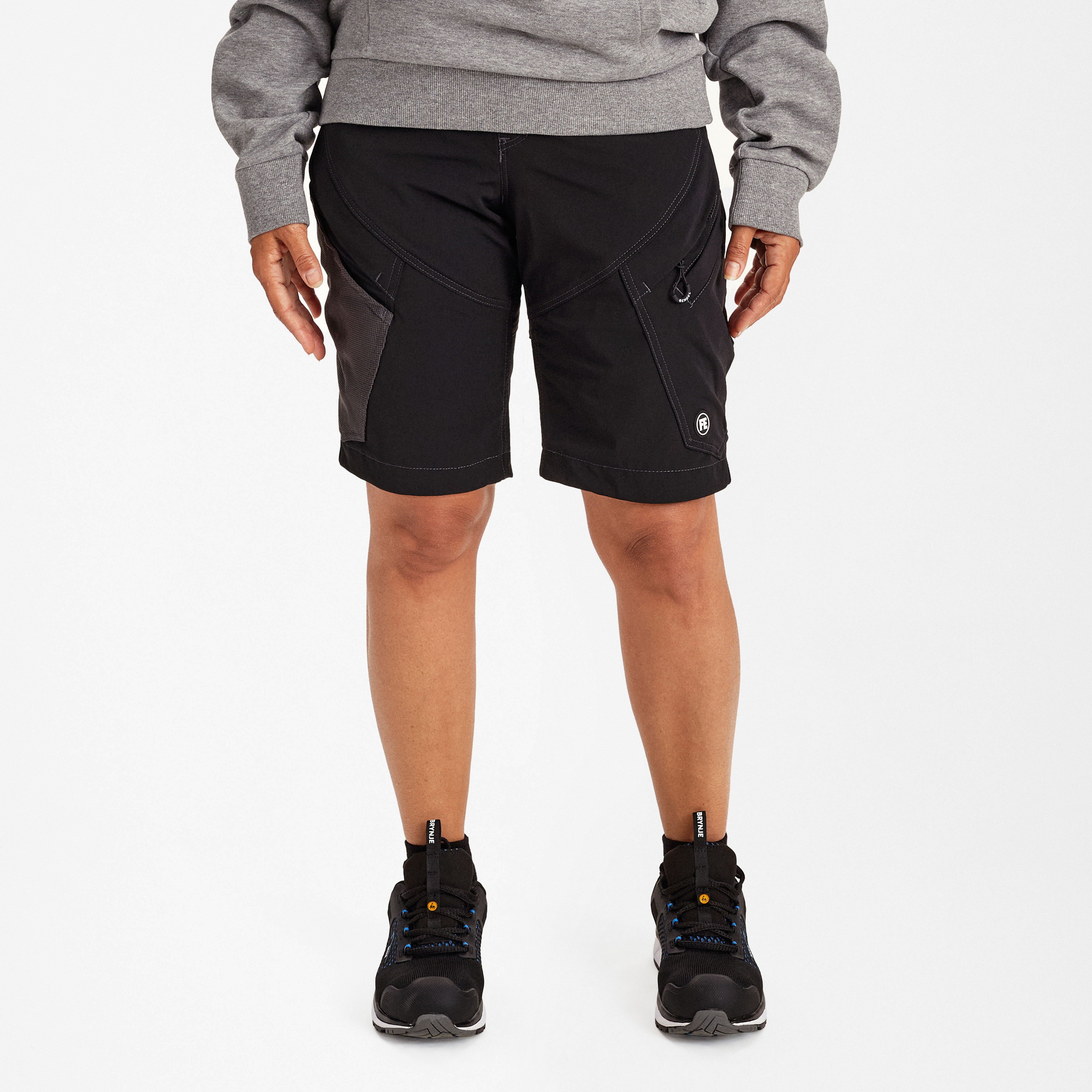 Engel Workwear X-treme dame arbejdsshorts med 4-vejs stræk - Sort [20] / 34