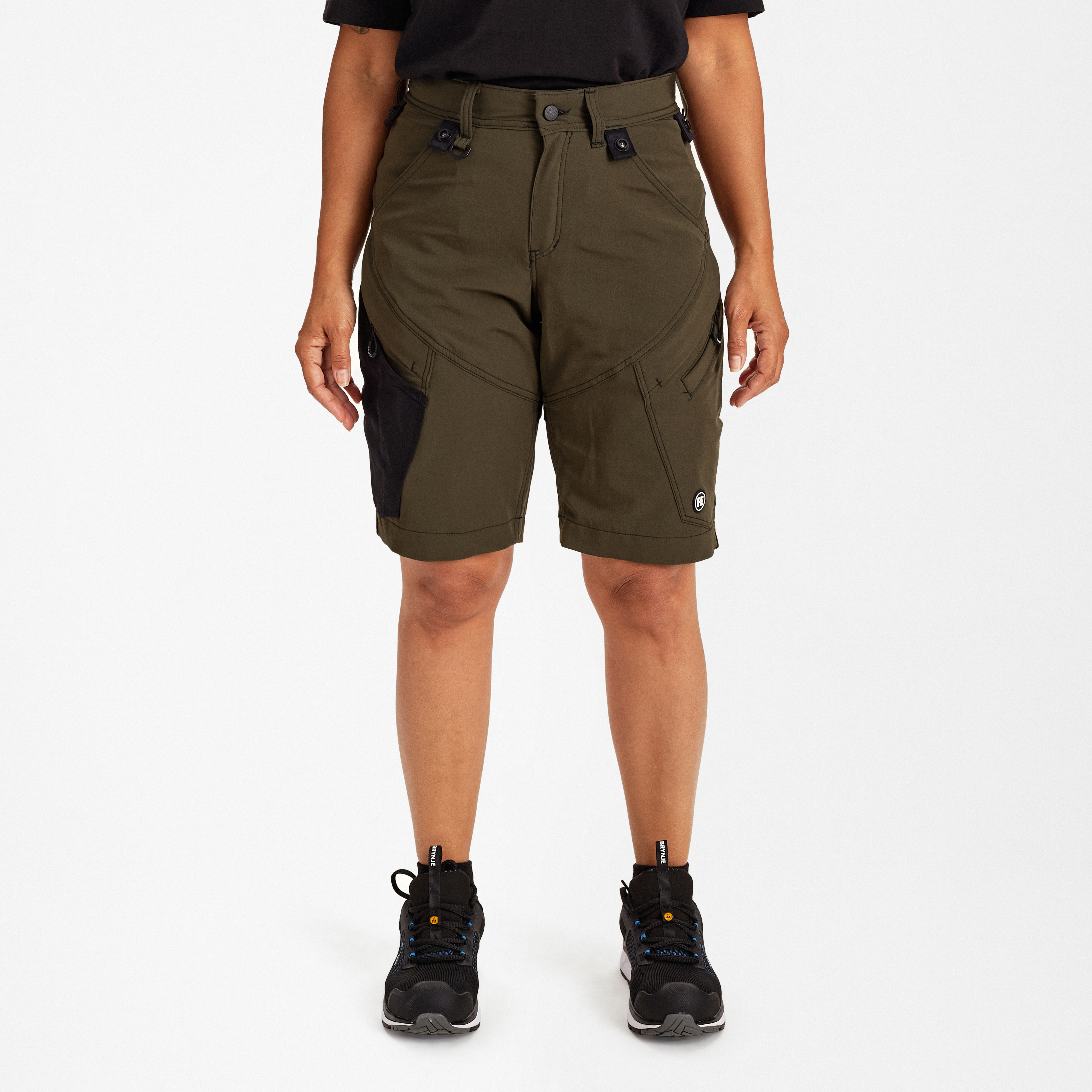 Engel Workwear X-treme dame arbejdsshorts med 4-vejs stræk - Forest Green [53] / 34