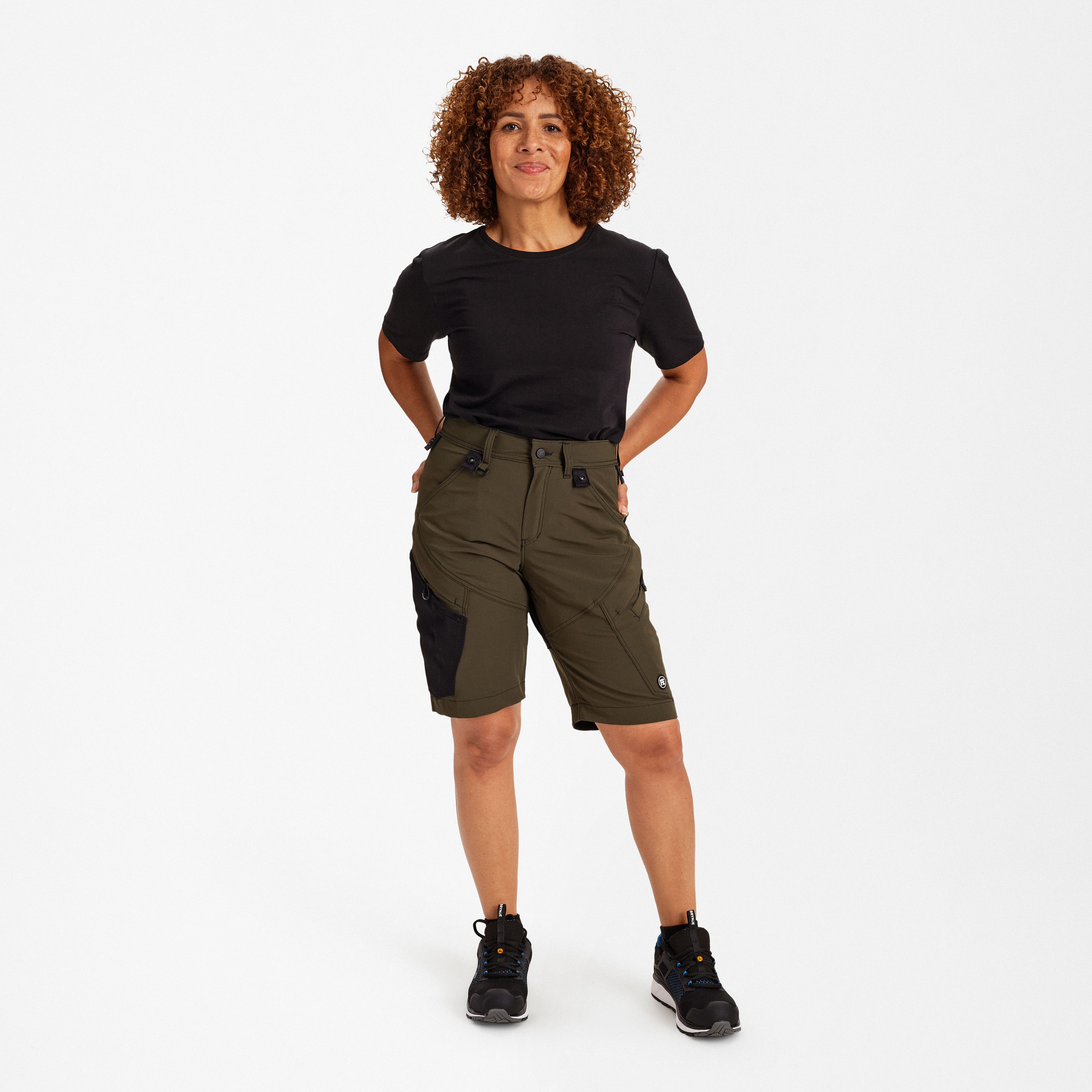 Engel Workwear X-treme dame arbejdsshorts med 4-vejs stræk - Forest Green [53] / 34