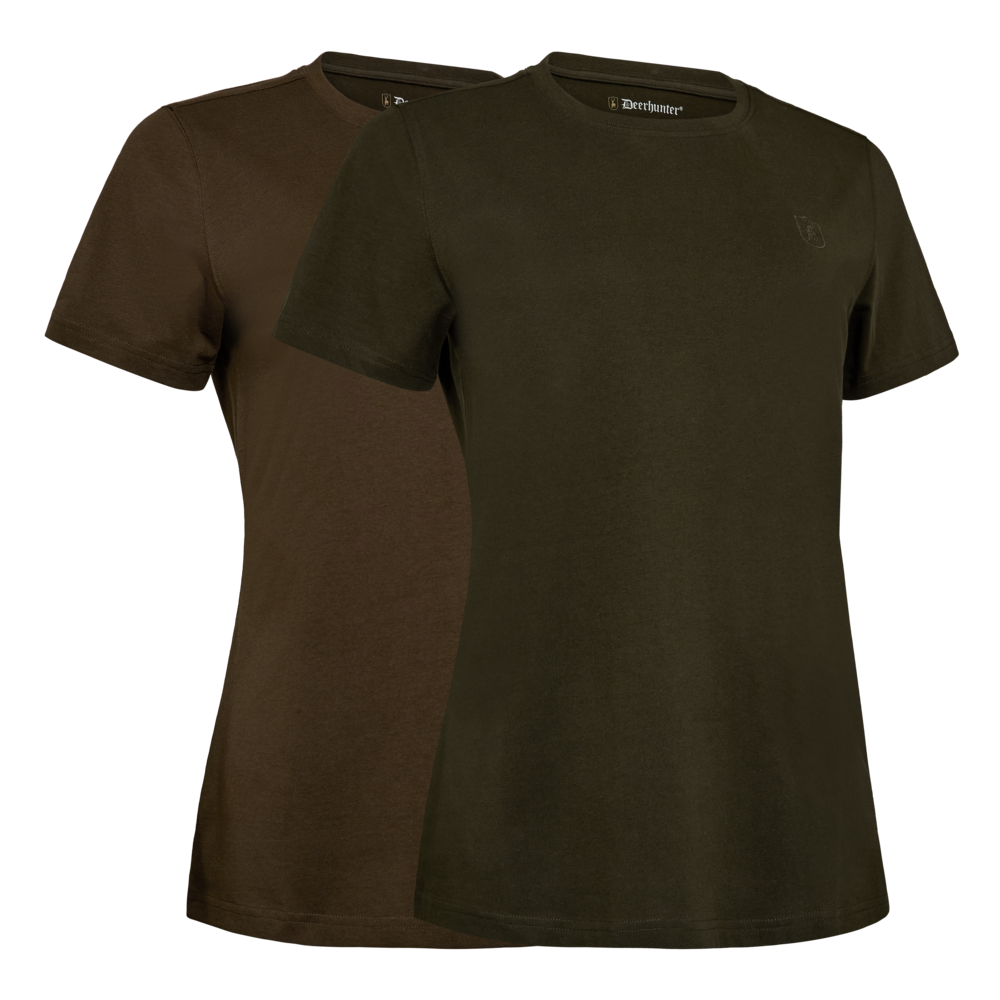 Lady 2-pack T-shirt - Fallen leaf / Timber