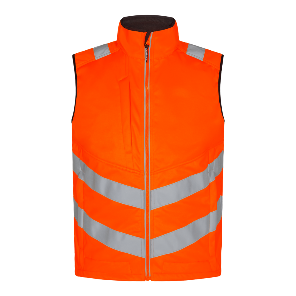 SAFETY Softshellweste – Warnorange (Front)