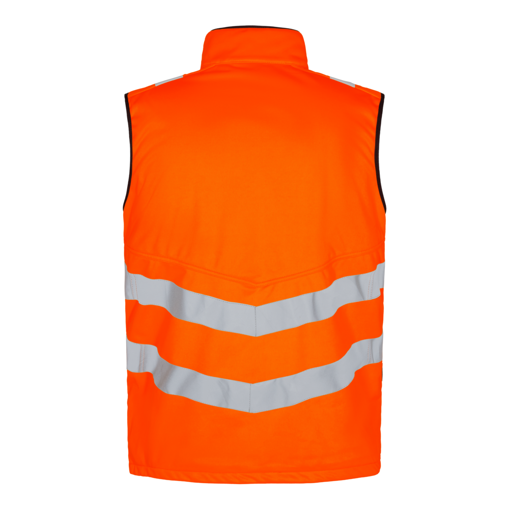 SAFETY Softshellweste – Warnorange (Rücken)