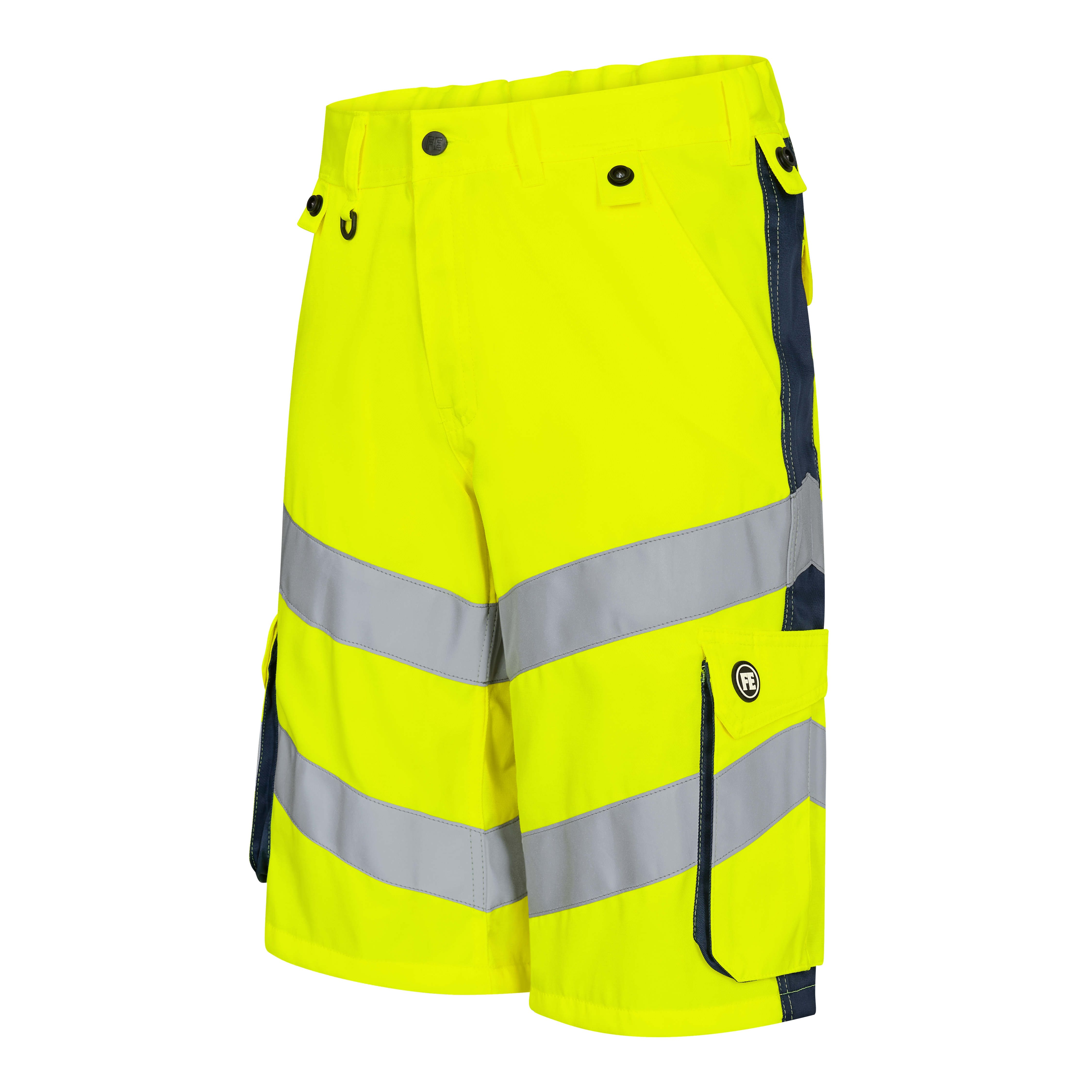 Engel Workwear Safety Light arbejdsshorts - Gul/Blue Ink [38165] / 72
