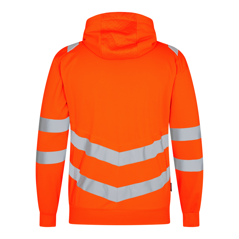 SAFETY Sweatcardigan – Warnorange (Rücken)