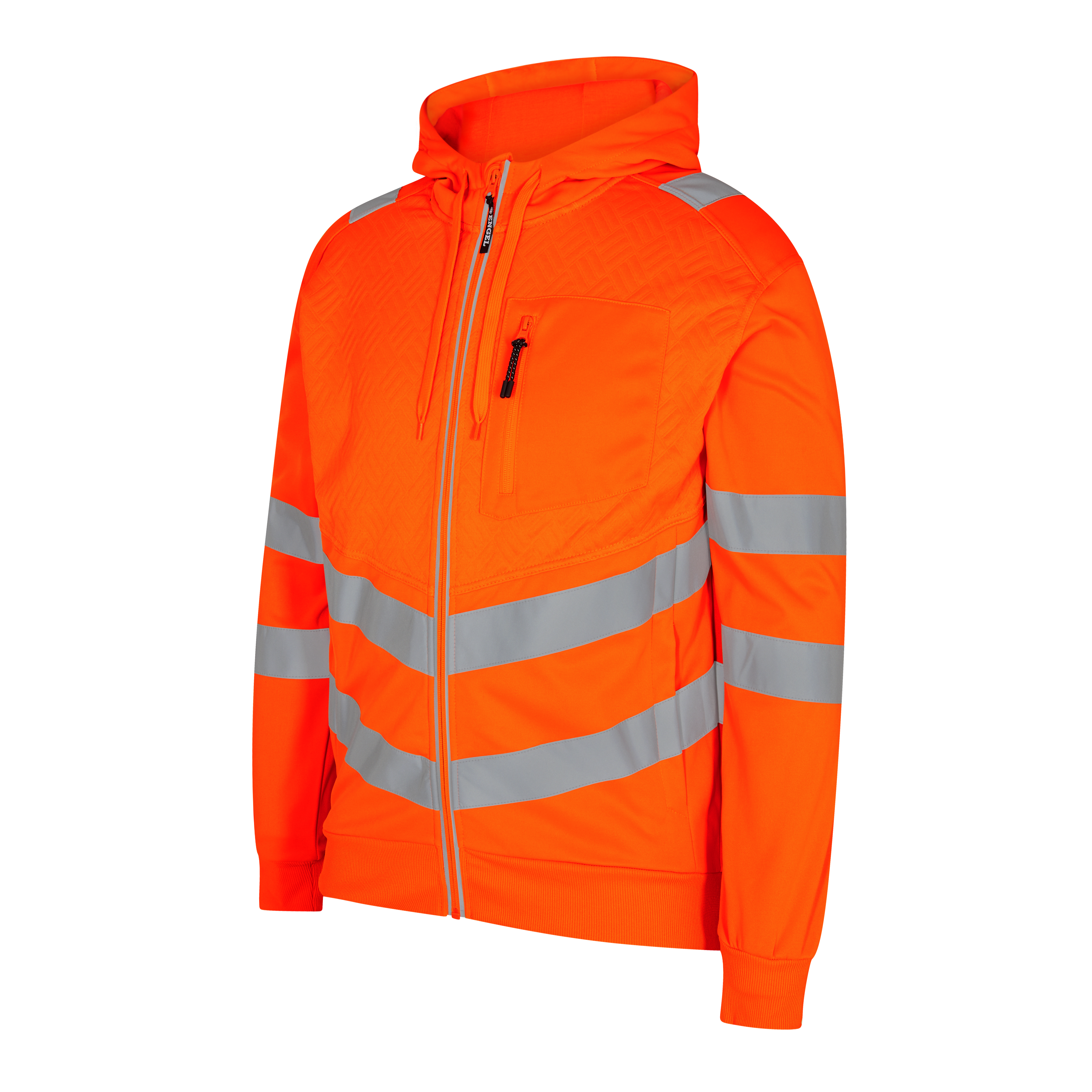 Engel Workwear Safety sweat cardigan - Hi-vis Orange [10] / XS
