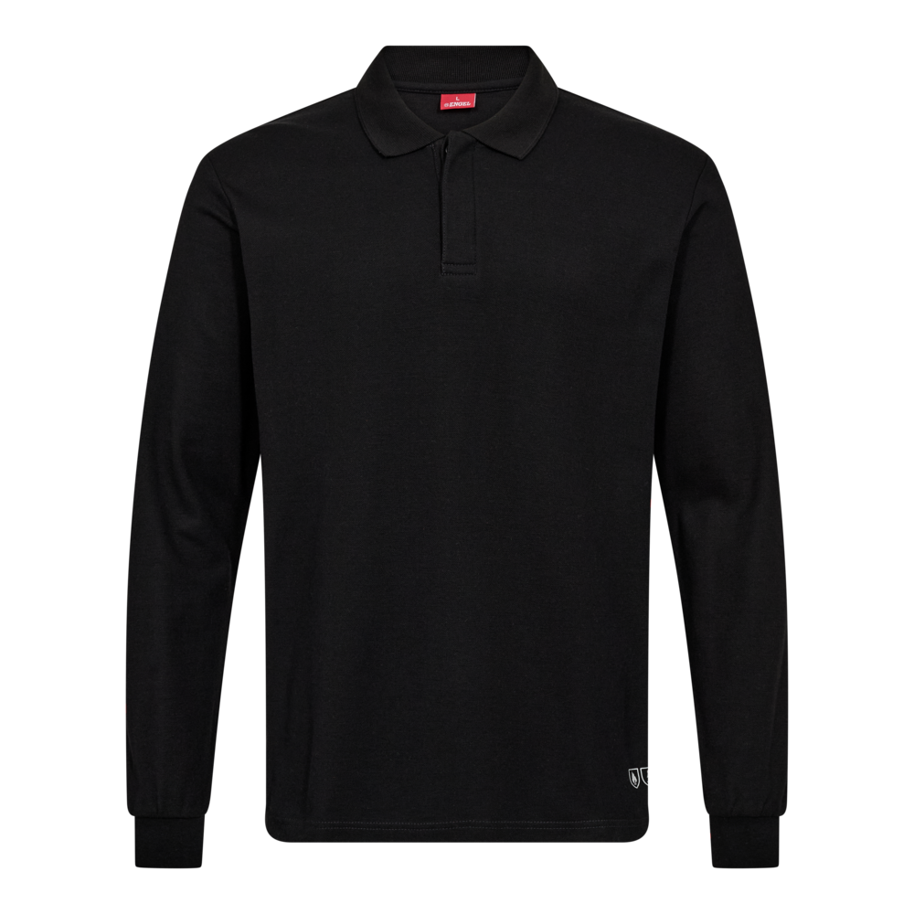 SAFETY+ Poloshirt – Schwarz (Front)