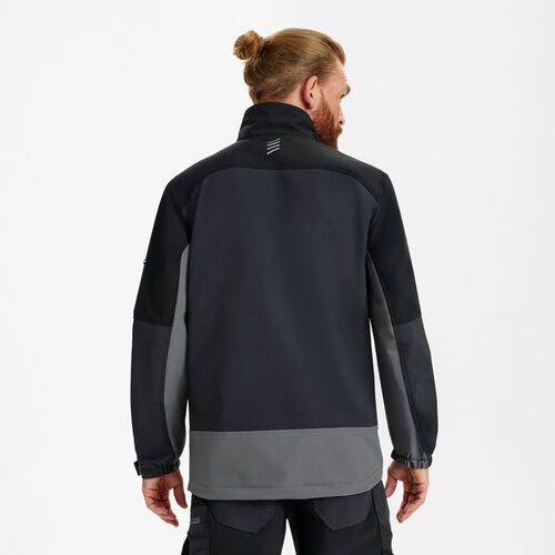 Entire Work Jacket with 4-way stretch - Anthracite Grey / Black