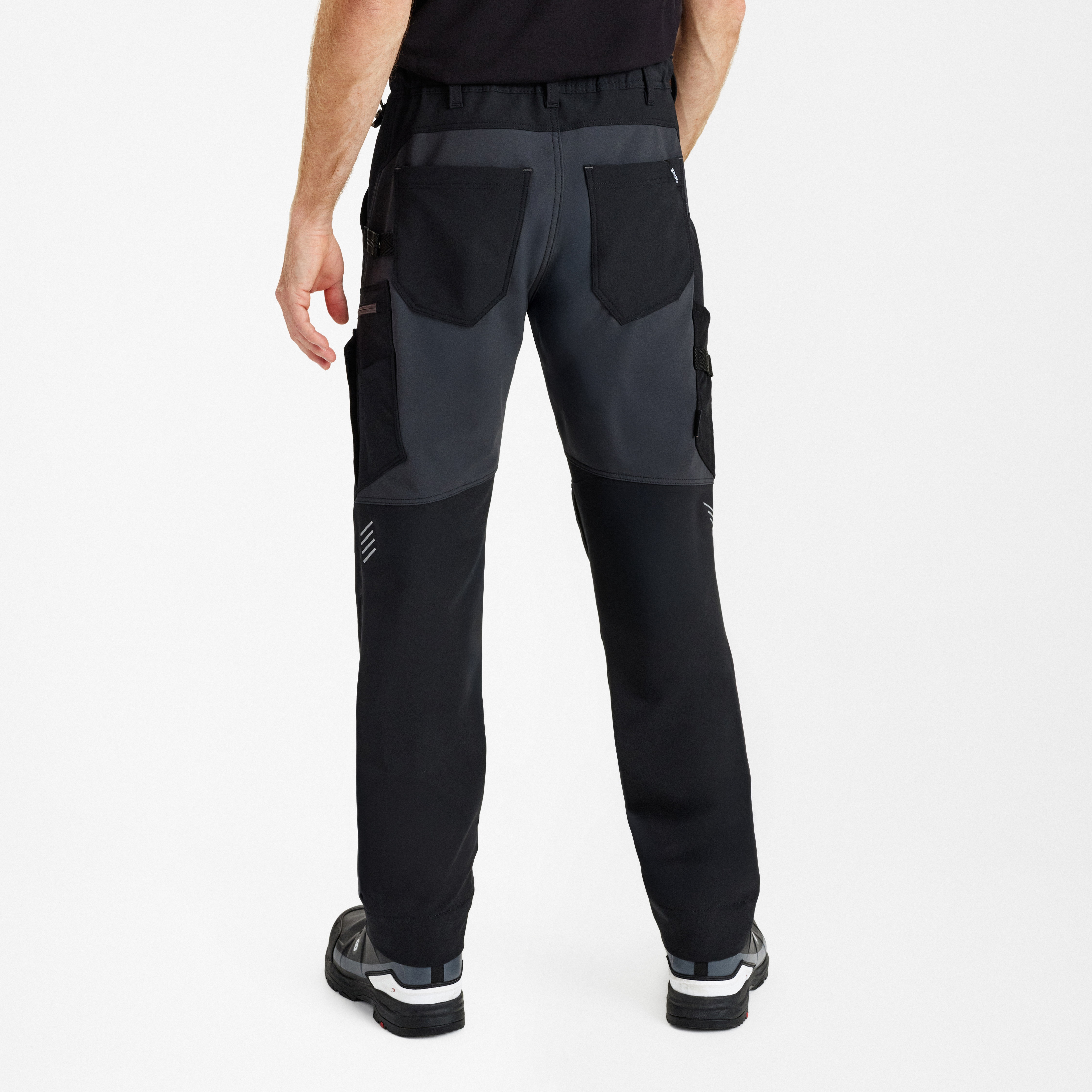 Engel Workwear Entire arbejdsbukser med 4-vejs stræk - Sort/Antrazitgrå [2079] / K80