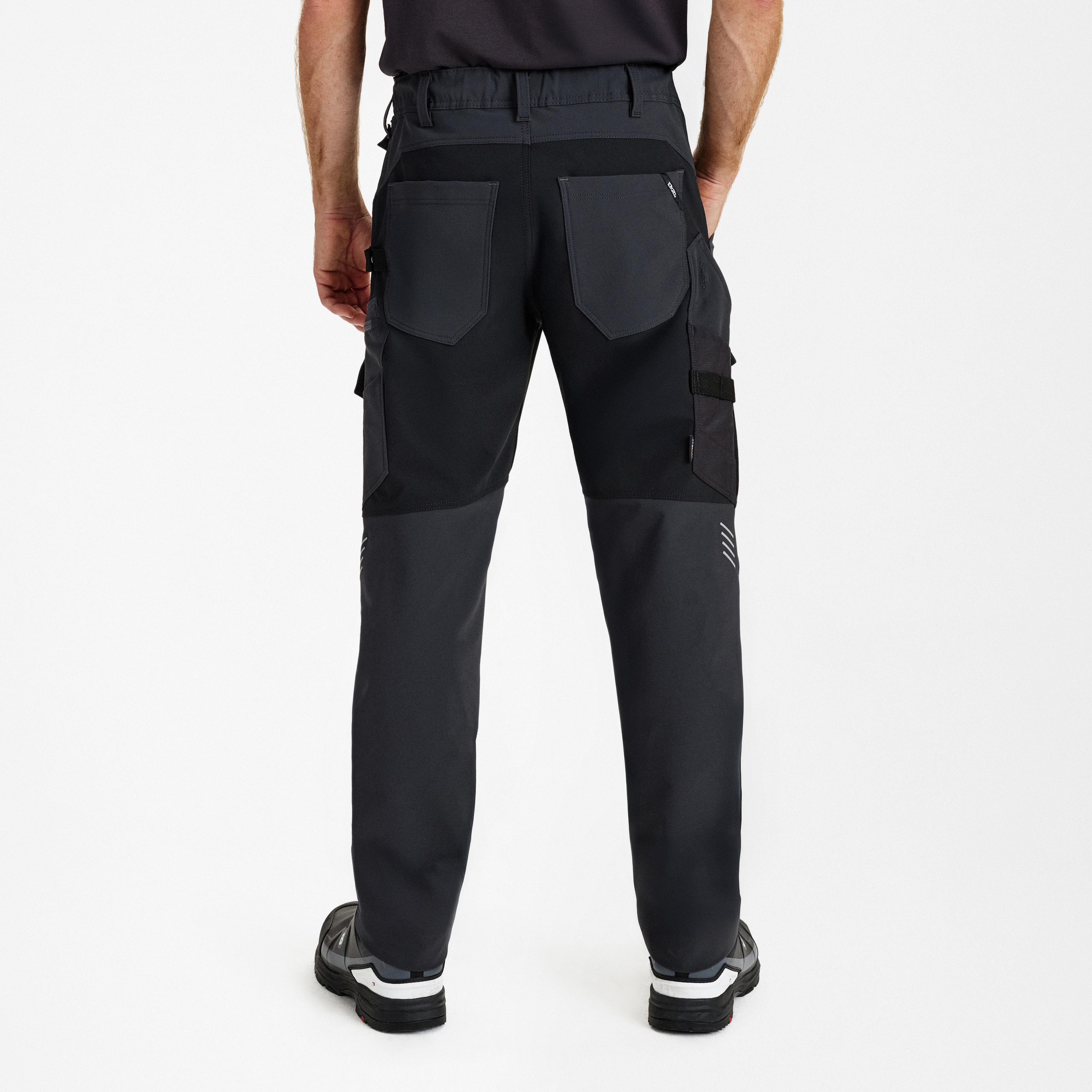 Engel Workwear Entire arbejdsbukser med 4-vejs stræk - Antrazitgrå/Sort [7920] / K80