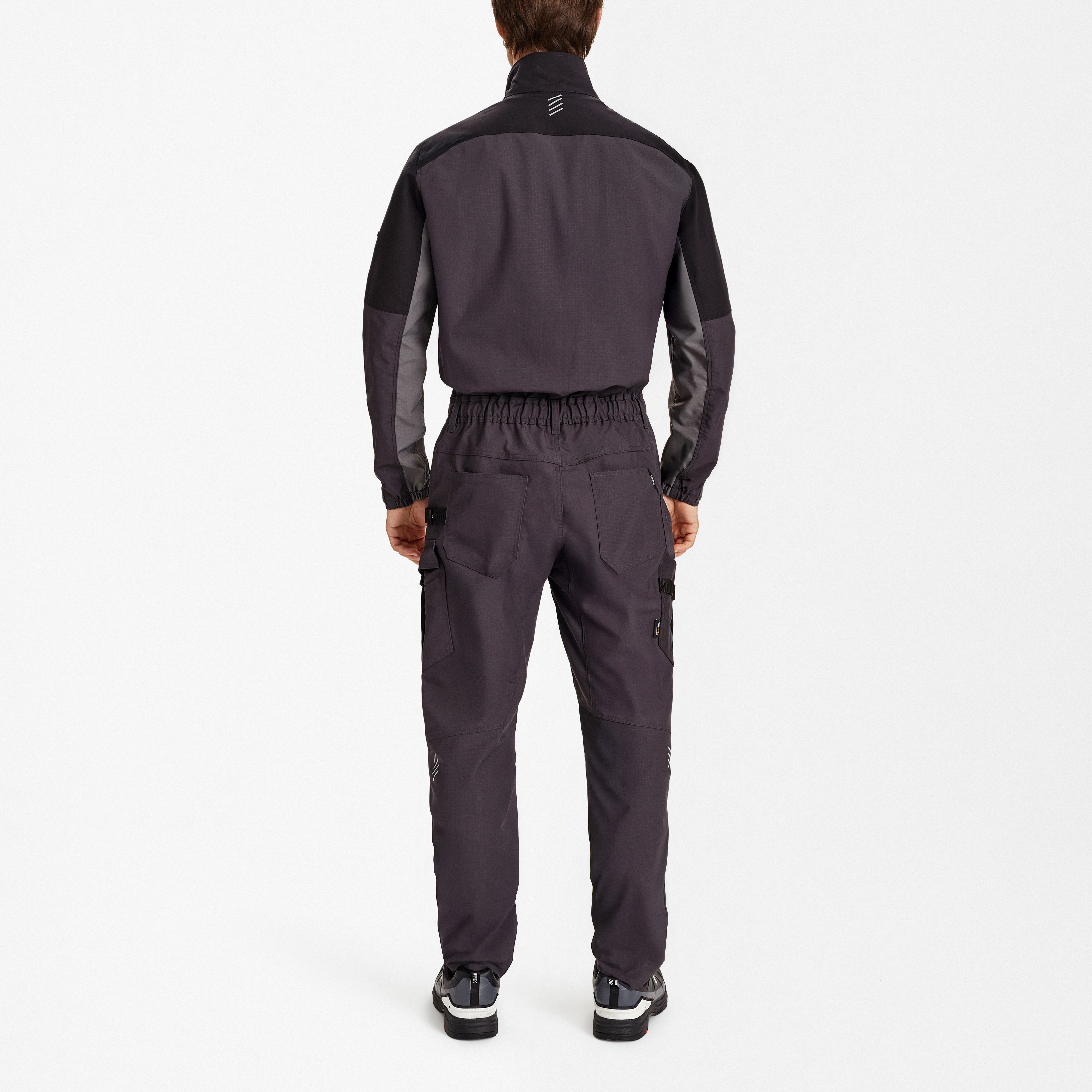 Engel Workwear Entire kedeldragt med 2-vejs stræk - Antrazitgrå/Sort [7920] / XS