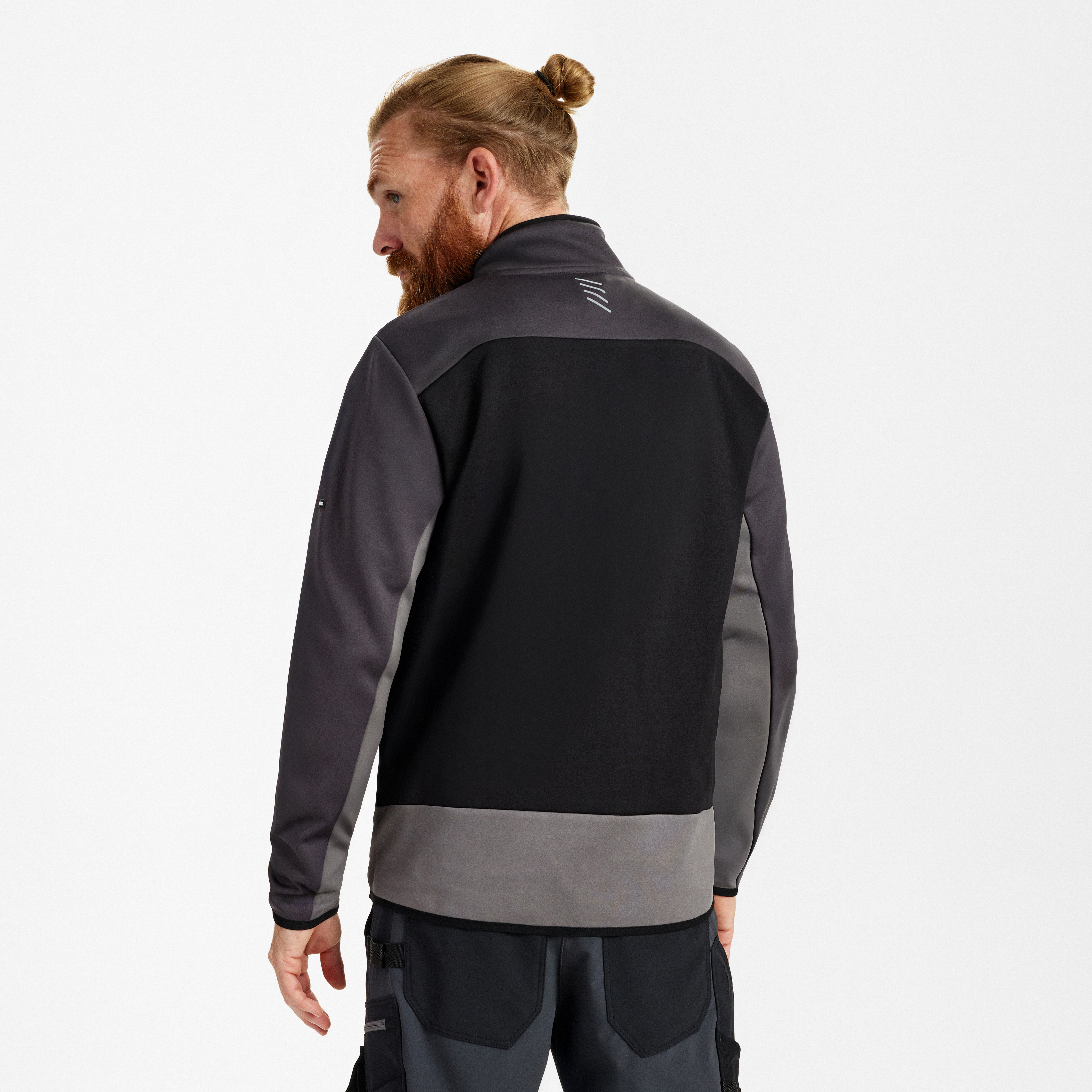 Engel Workwear Entire midlayer cardigan - Sort/Antrazitgrå [2079] / XS