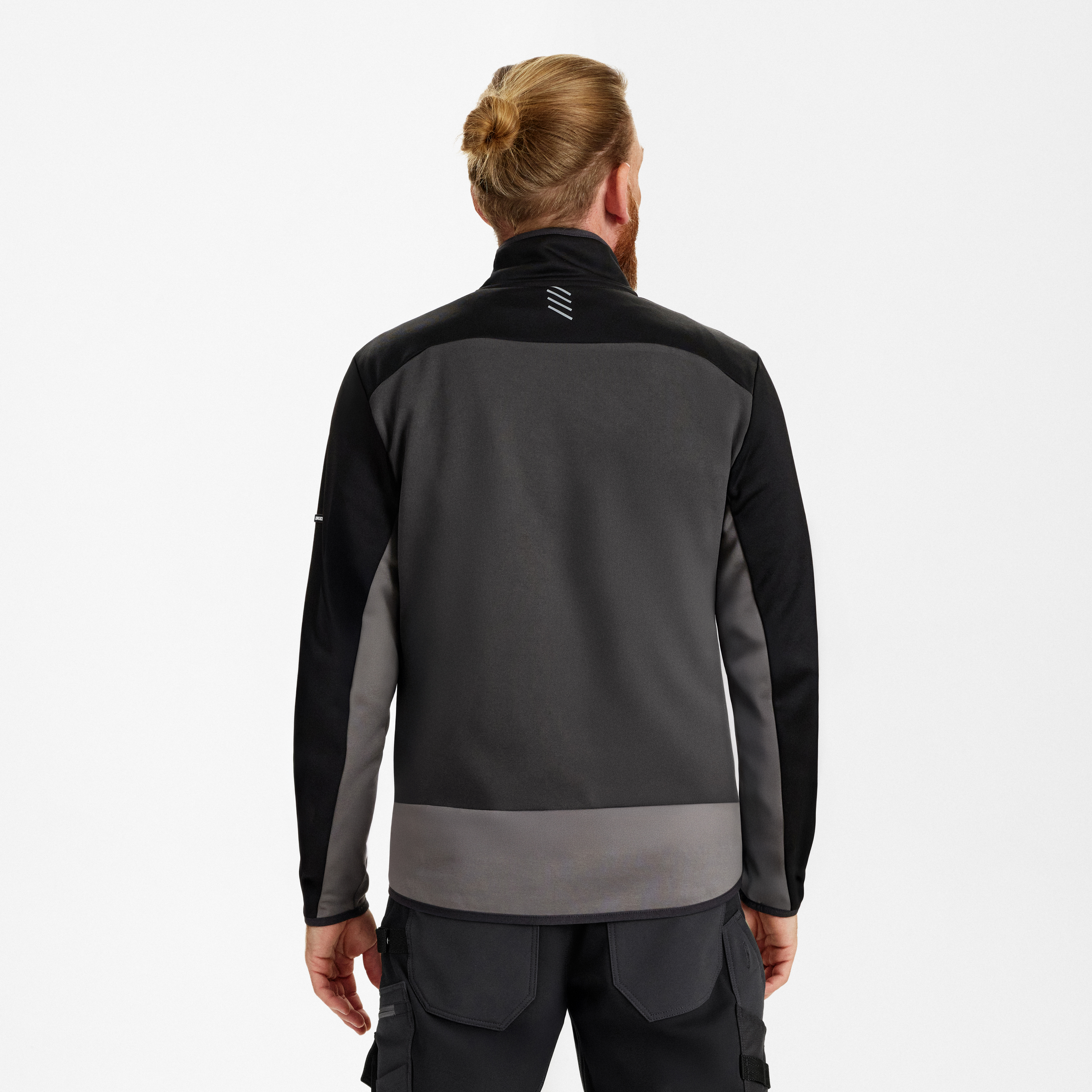 Engel Workwear Entire midlayer cardigan - Antrazitgrå/Sort [7920] / XS