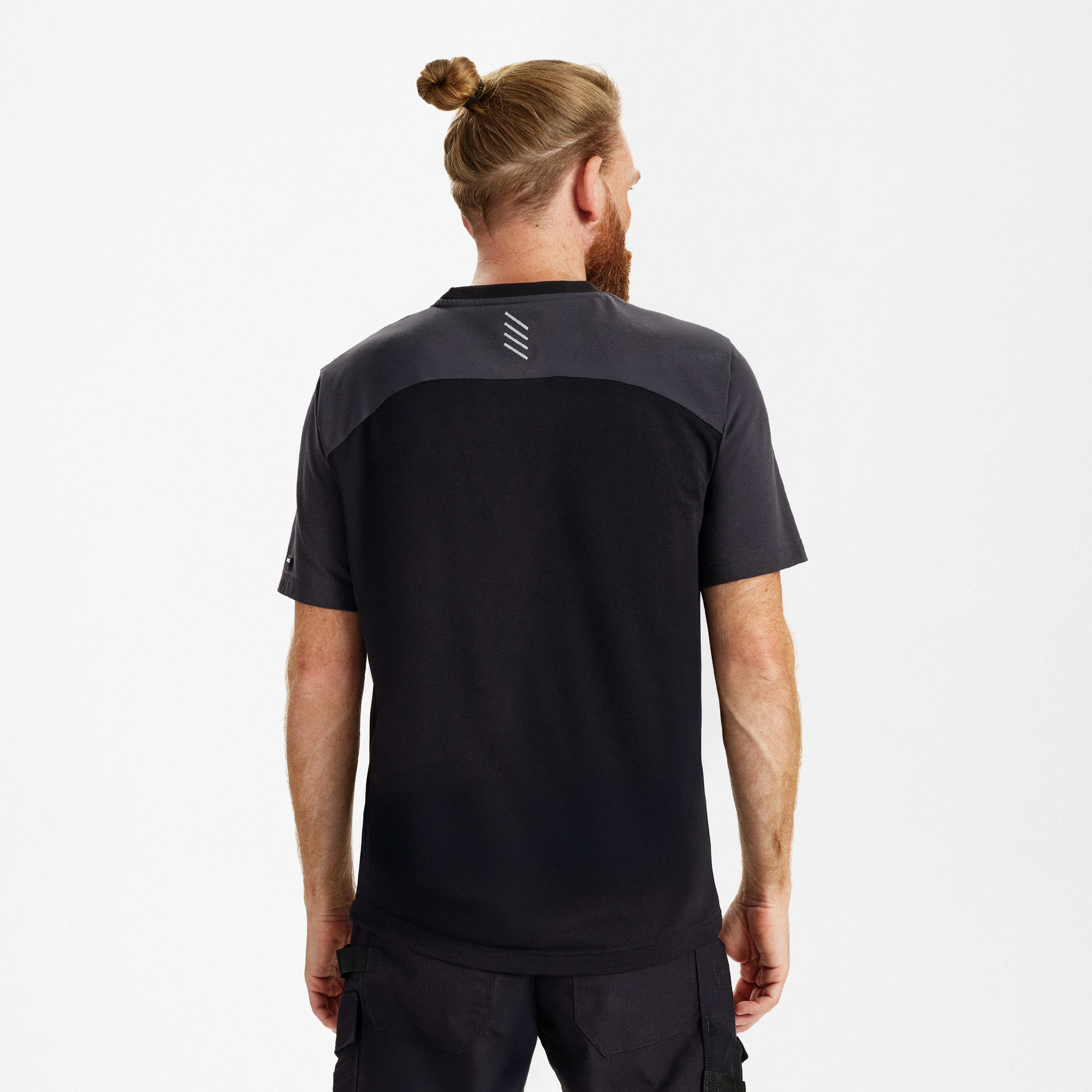 Engel Workwear Entire T-shirt - Sort/Antrazitgrå [2079] / XS