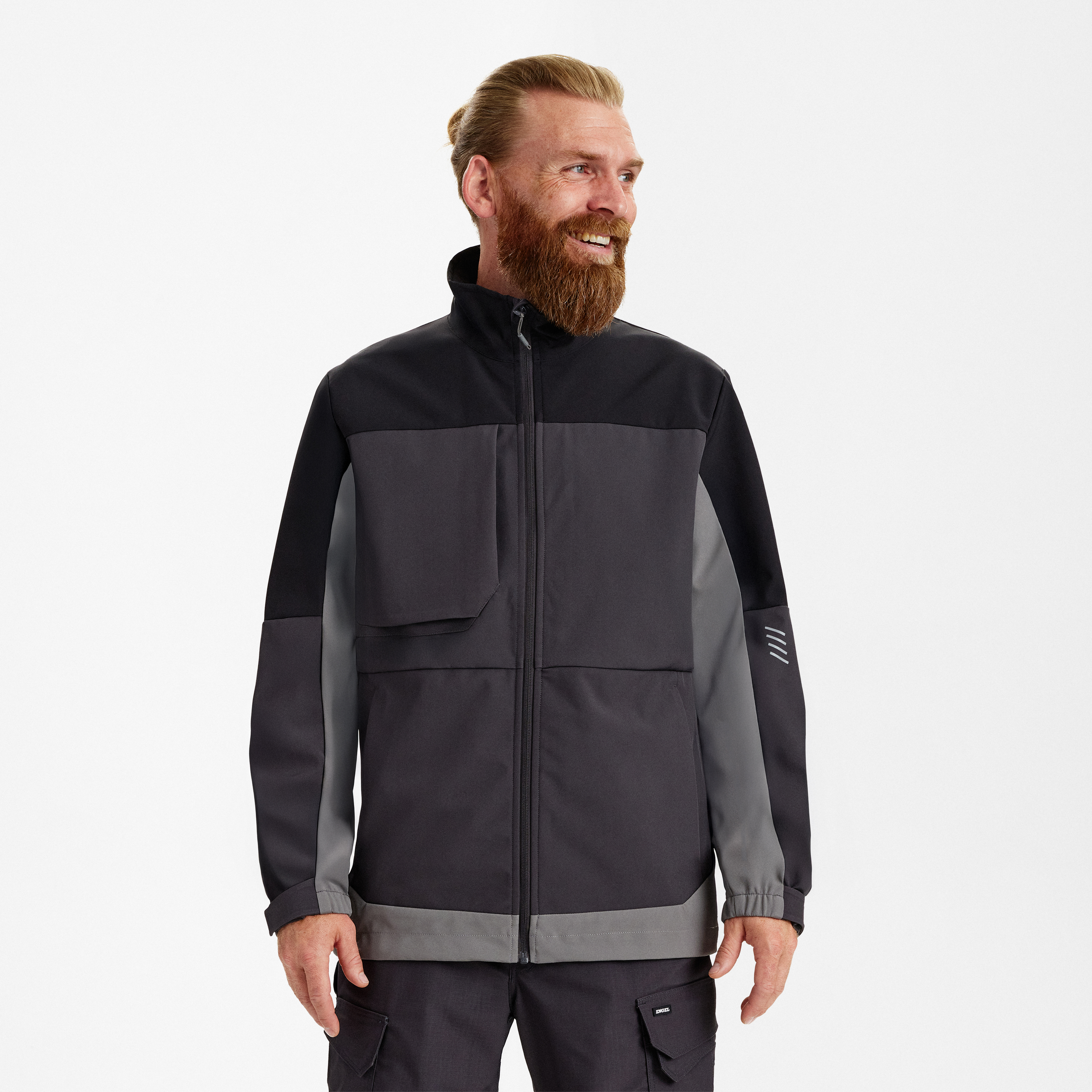 Engel Workwear Entire softshelljakke - Antrazitgrå/Sort [7920] / XS