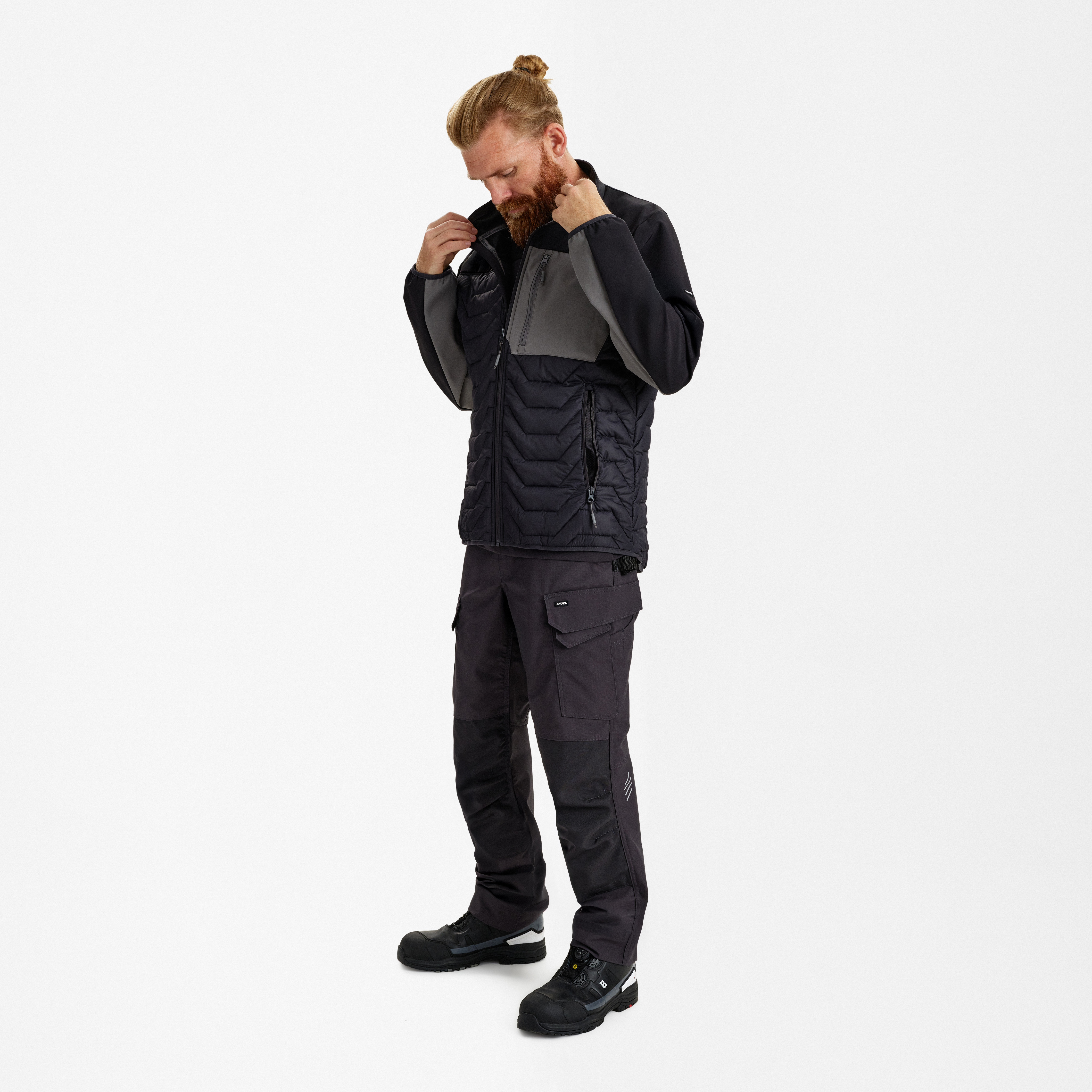 Engel Workwear Entire quiltet jakke - Antrazitgrå/Sort [7920] / XS