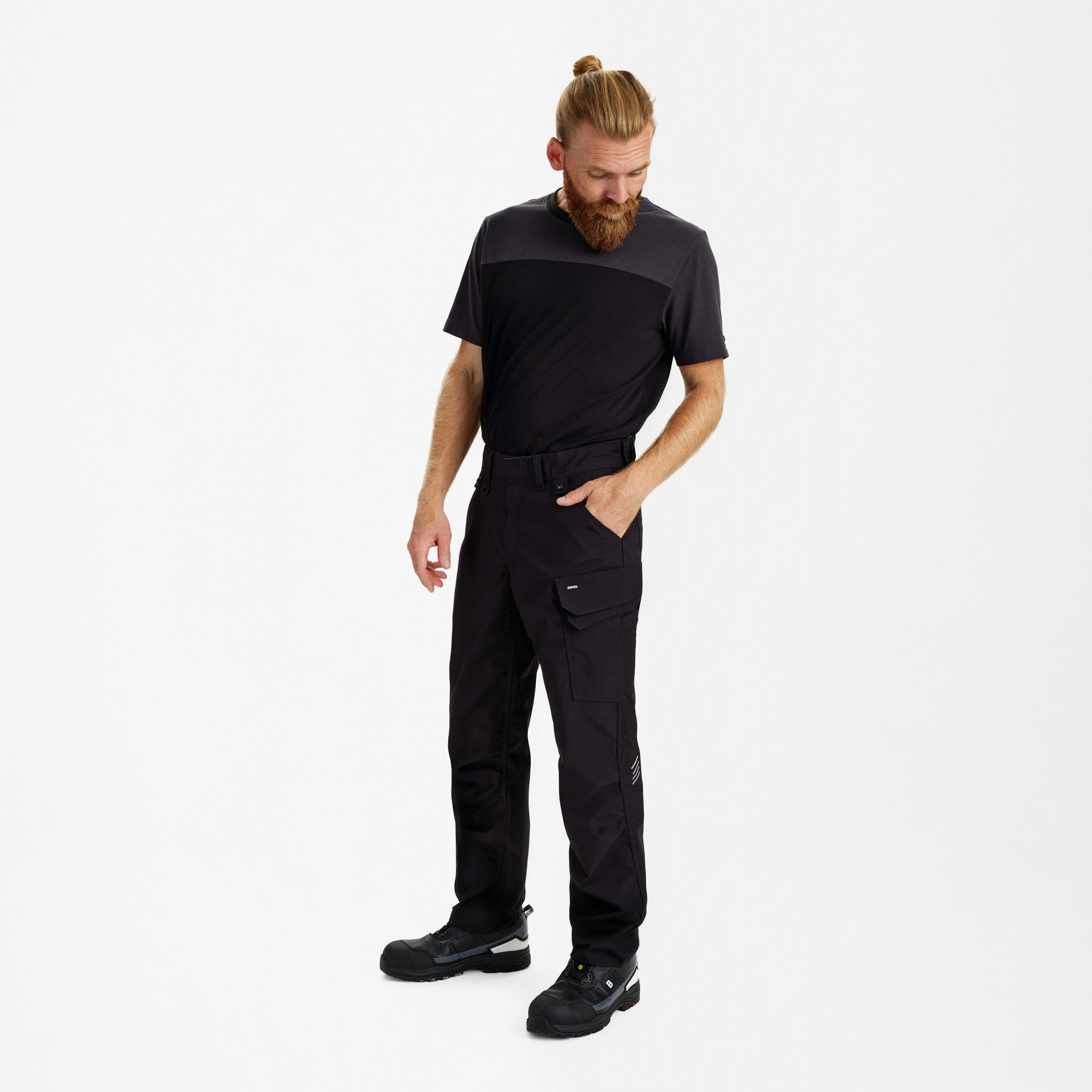 Engel Workwear Entire servicebukser med 2-vejs stræk - Sort [20] / K80
