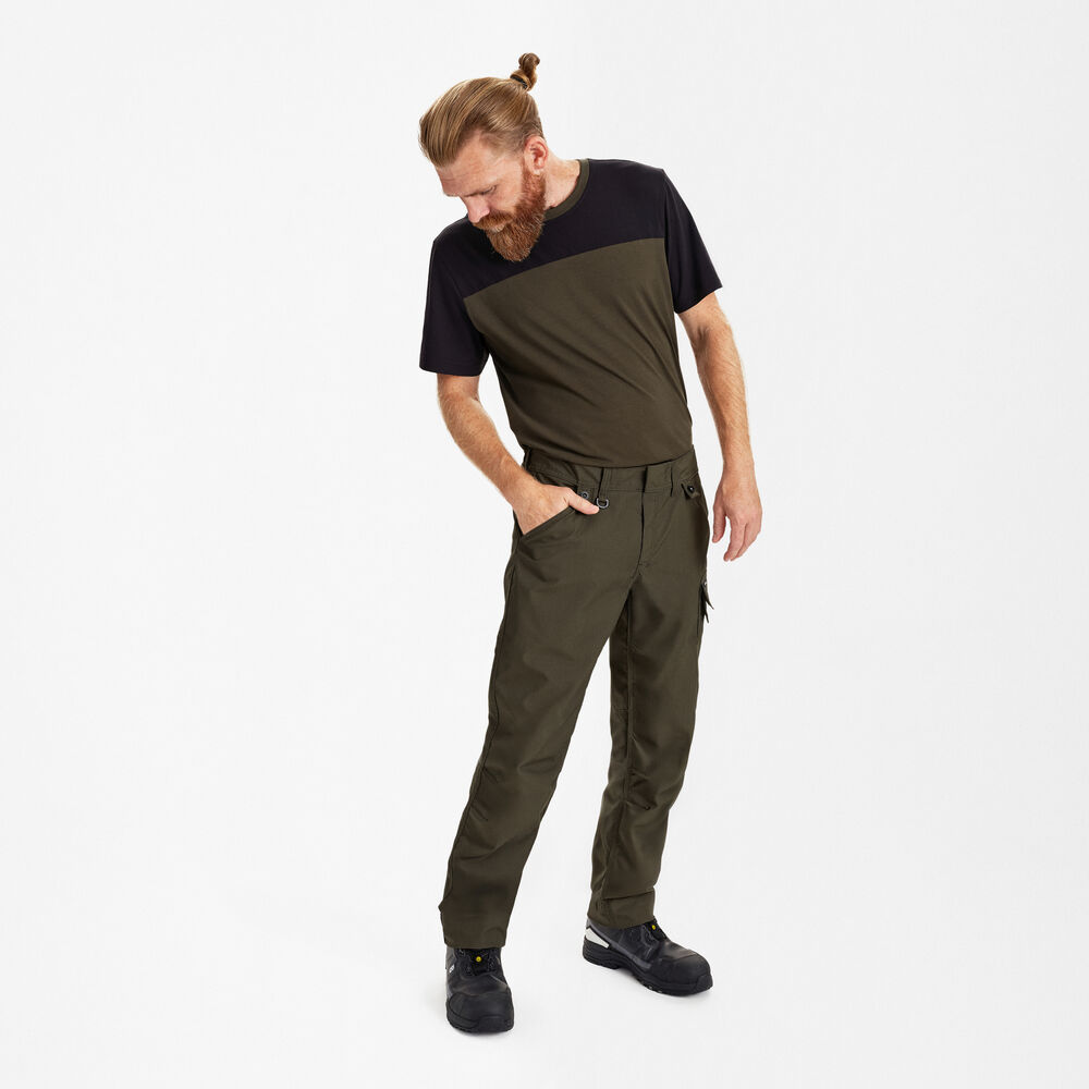 Servisne hlače z 2-smernim stretch materialom – Forest Green