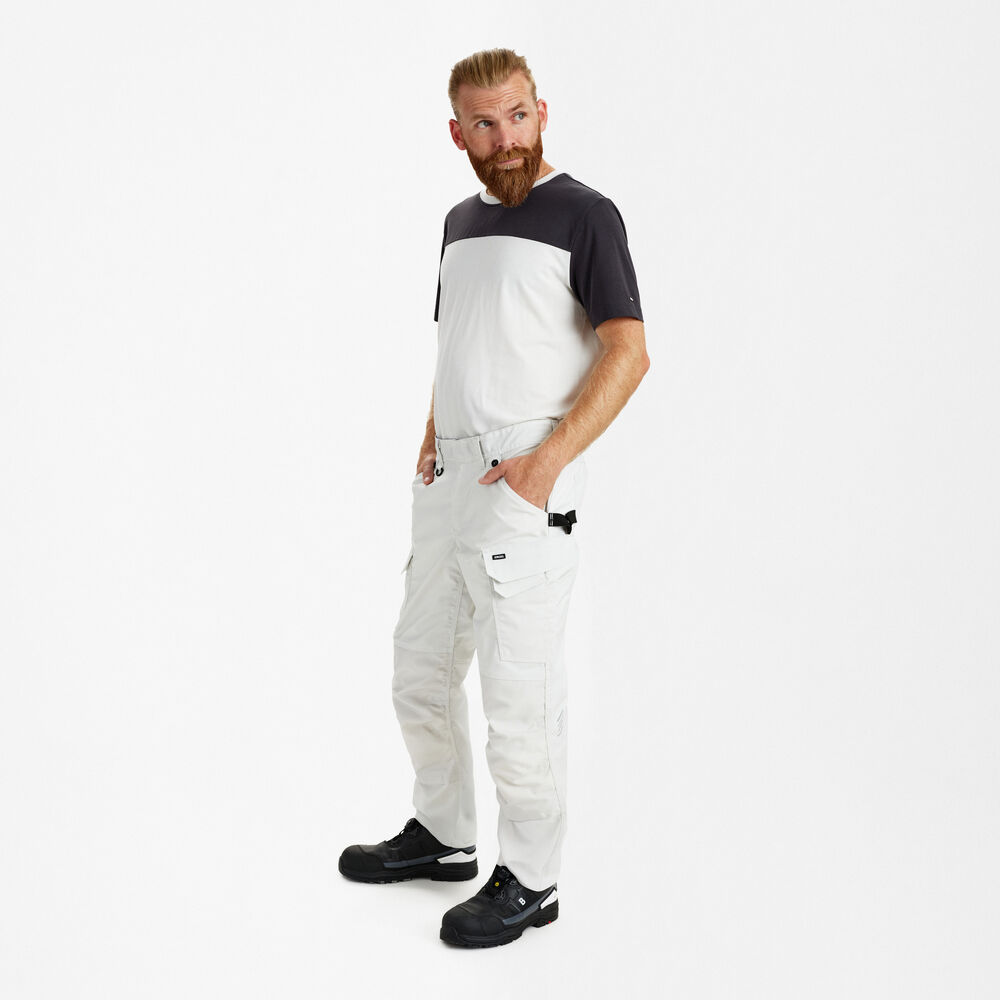 Delovne hlače z 2-smernim stretch materialom – Bone White