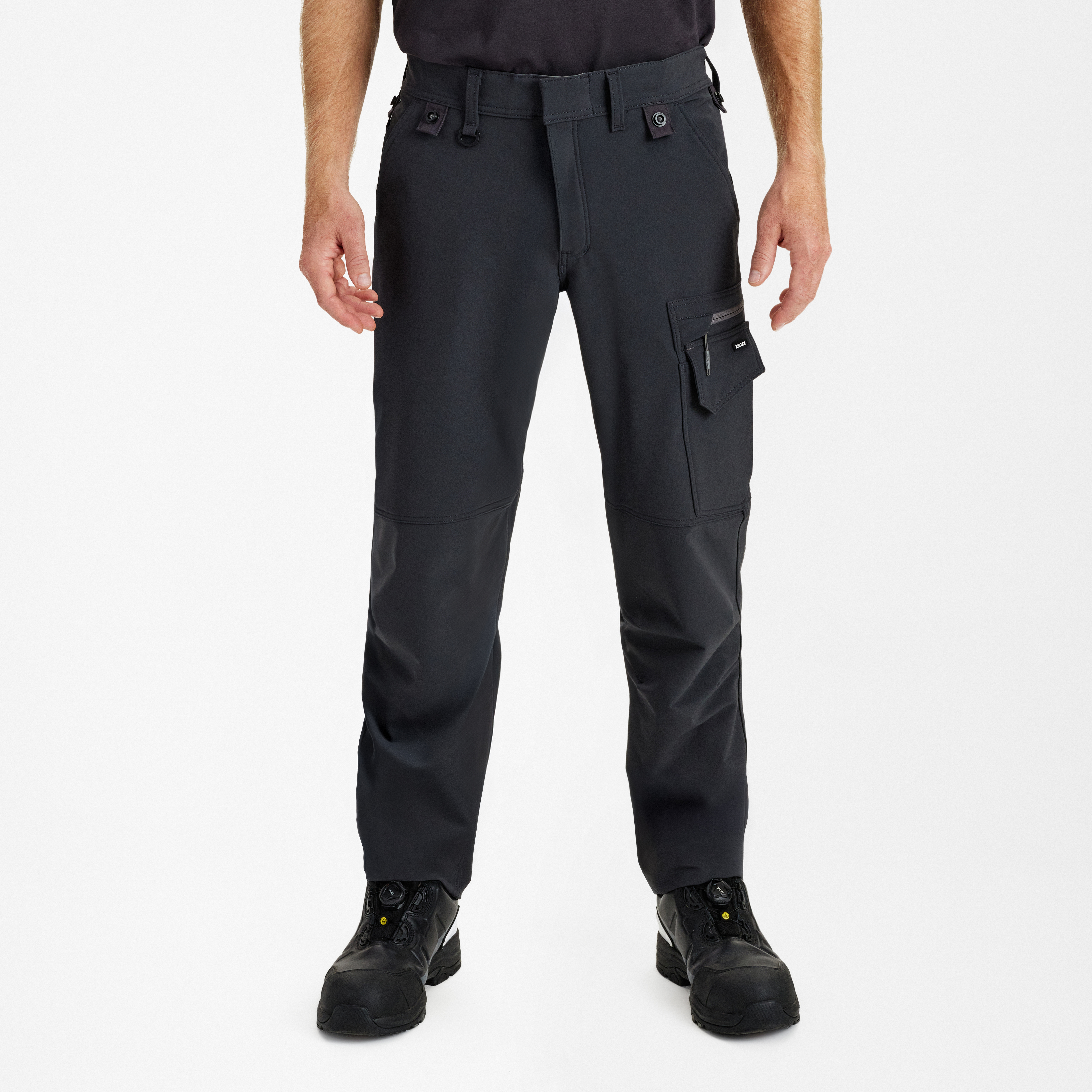 Engel Workwear Entire servicebukser med 4-vejs stræk - Antrazitgrå/Sort [7920] / K80