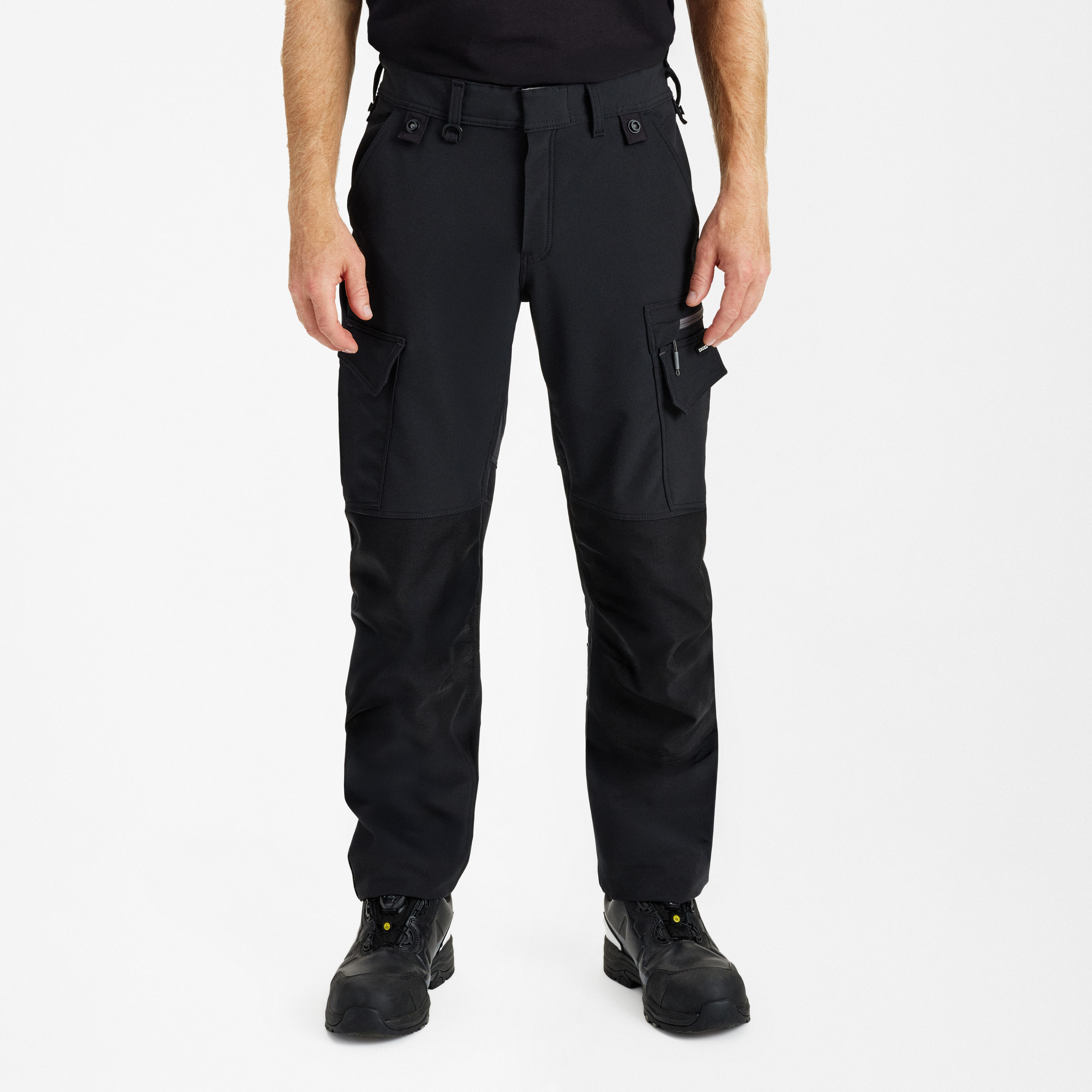 Engel Workwear Entire arbejdsbukser med 4-vejs stræk - Sort/Antrazitgrå [2079] / K80