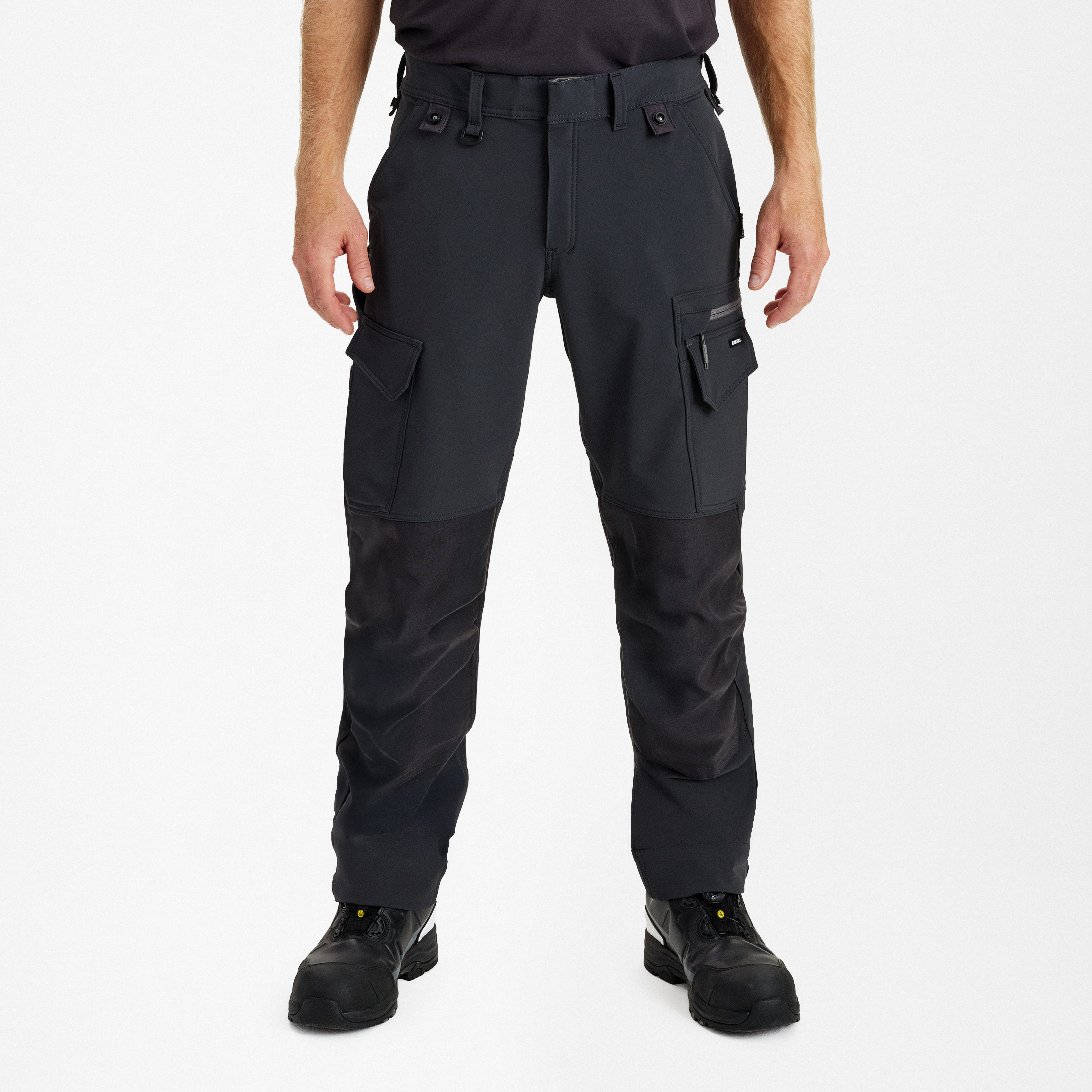 Engel Workwear Entire arbejdsbukser med 4-vejs stræk - Antrazitgrå/Sort [7920] / K80