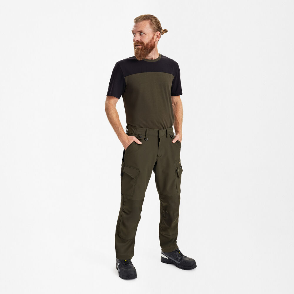 Xpert Pantalon De Travail Garçon Extensible – Coupe Fuselée, Haute Visibilité, Poches Multiples, Genoux Renforcés – Idéal Jeunes Apprentis