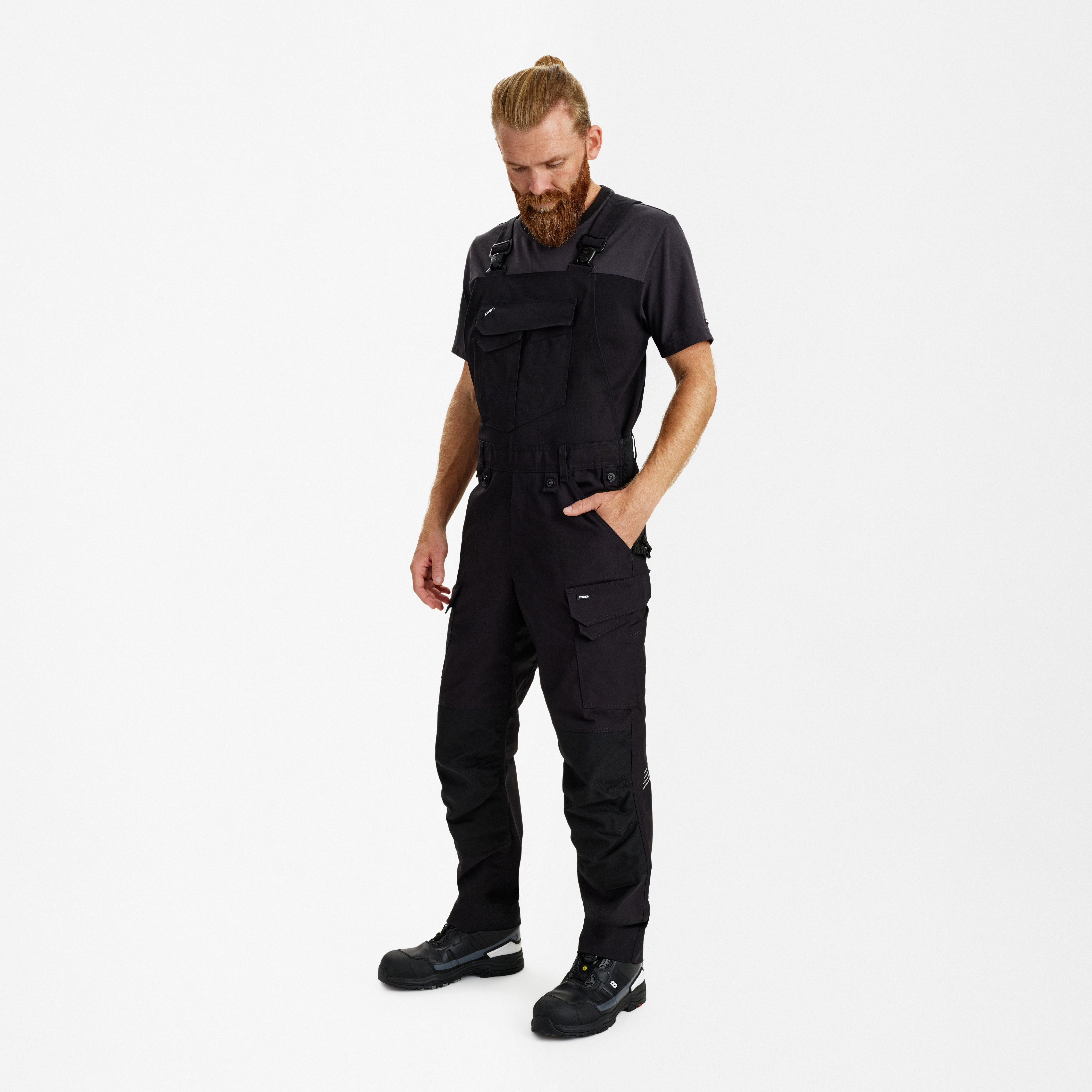 Engel Workwear Entire overall med 2-vejs stræk - Sort [20] / K80