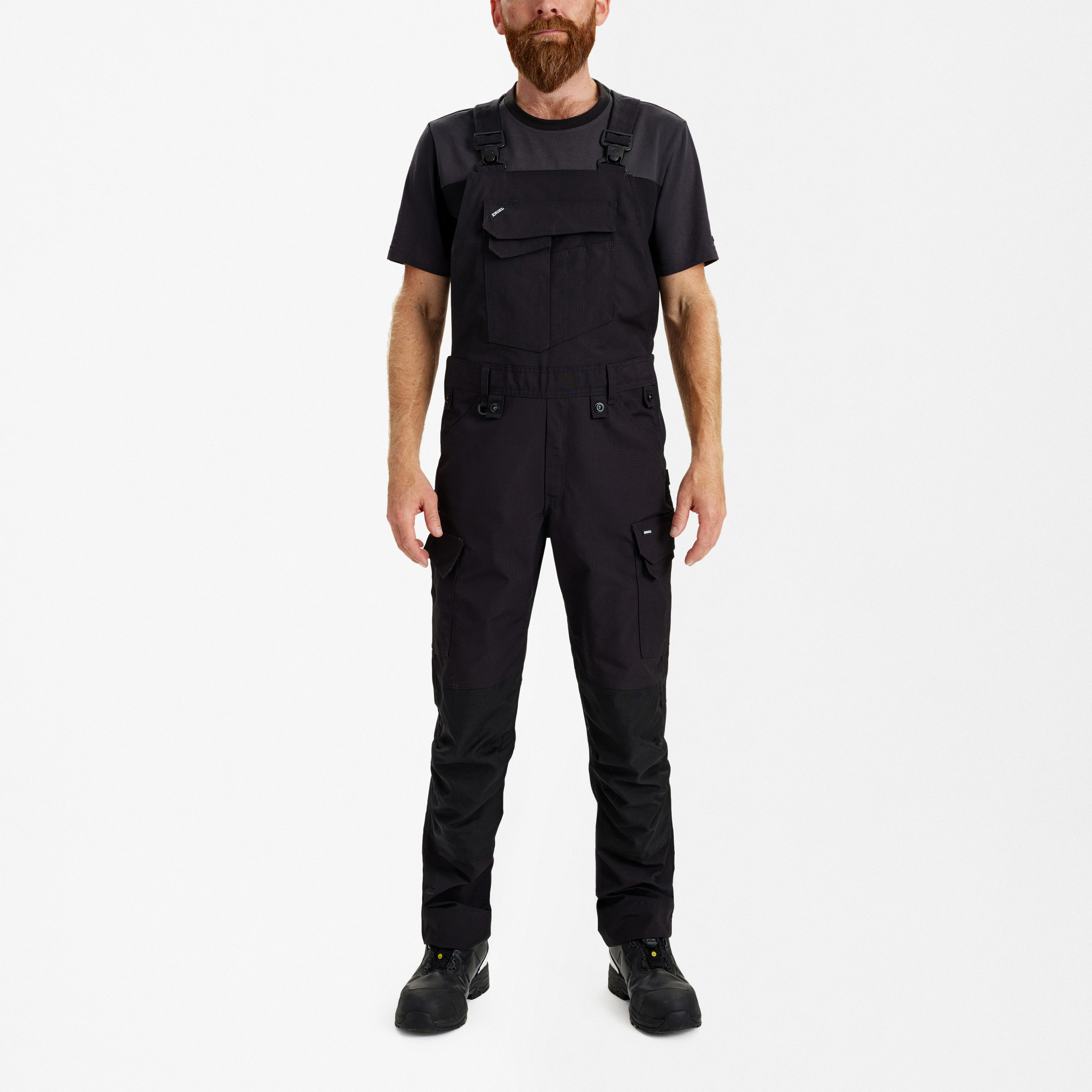 Engel Workwear Entire overall med 2-vejs stræk - Sort [20] / K80