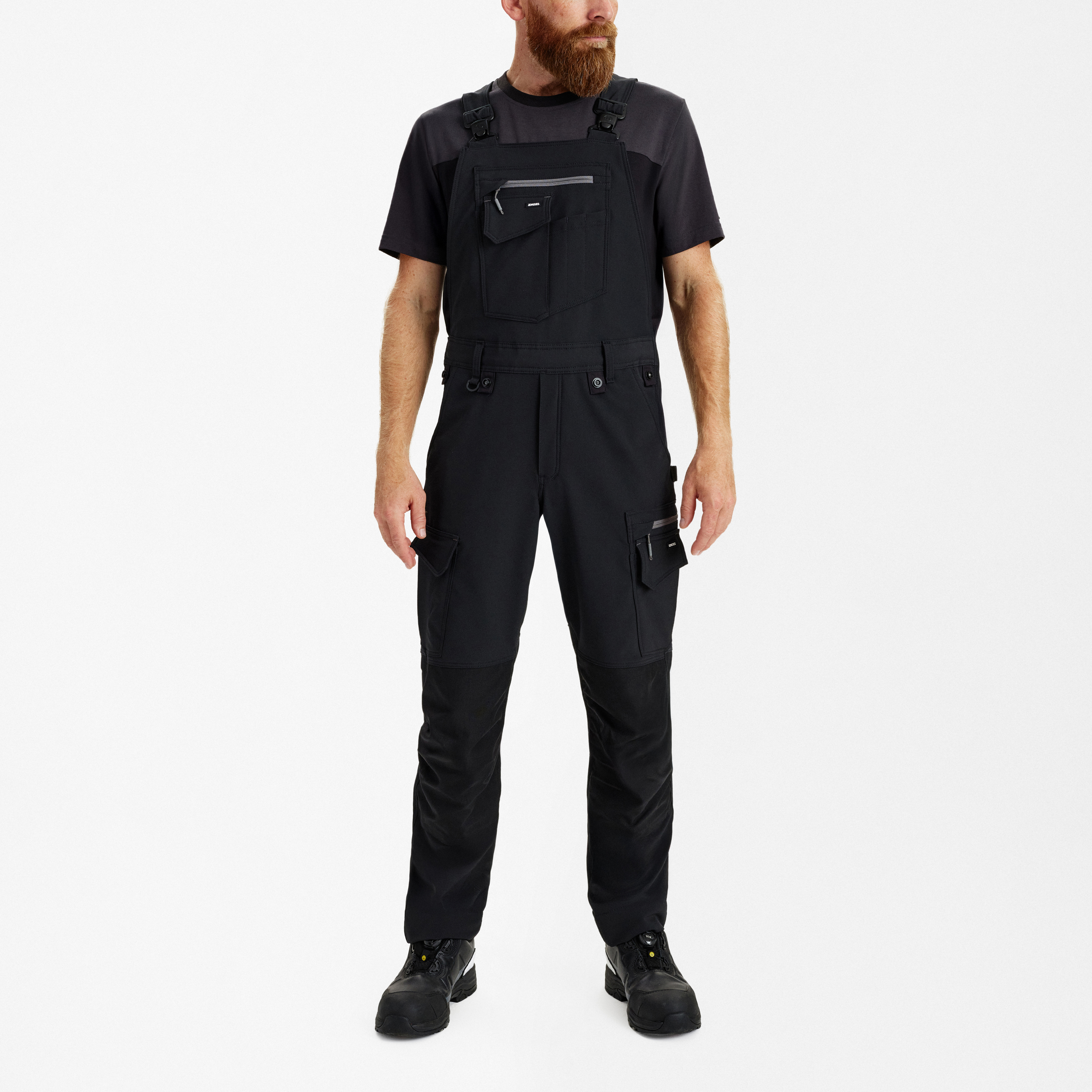 Engel Workwear Entire overall med 4-vejs stræk - Sort/Antrazitgrå [2079] / K80