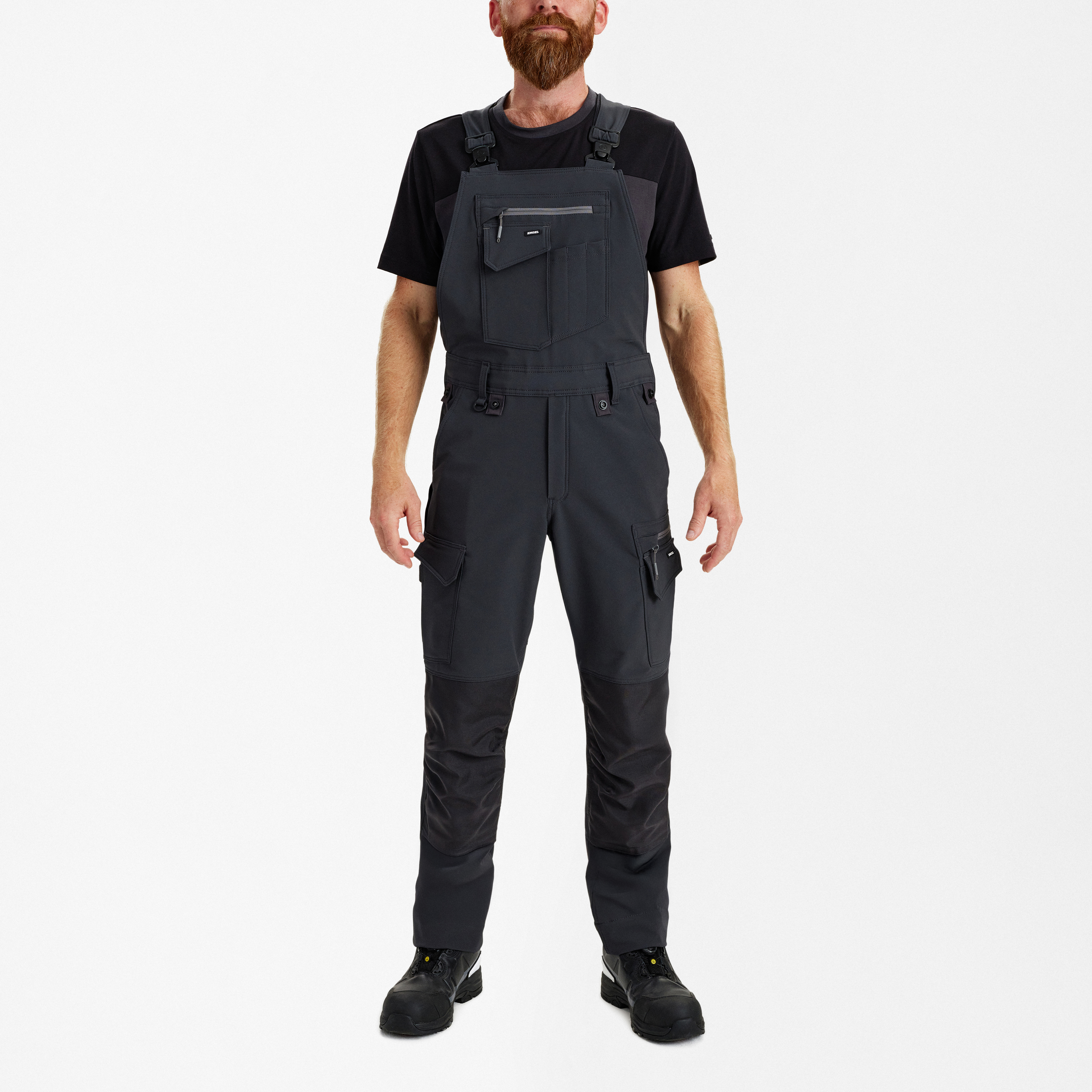 Engel Workwear Entire overall med 4-vejs stræk - Antrazitgrå/Sort [7920] / K80