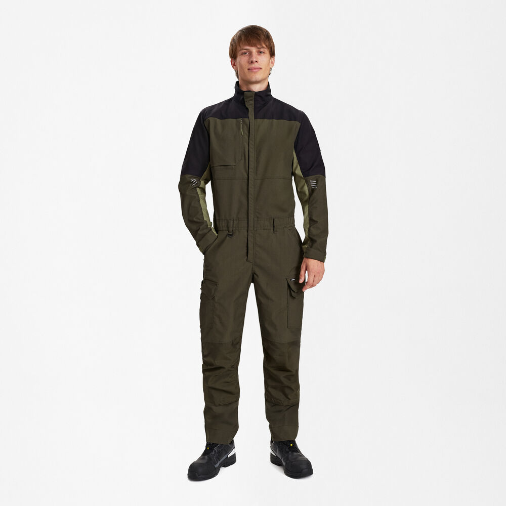 Delovni kombinezon z 2-smernim stretch materialom – Forest Green / Black