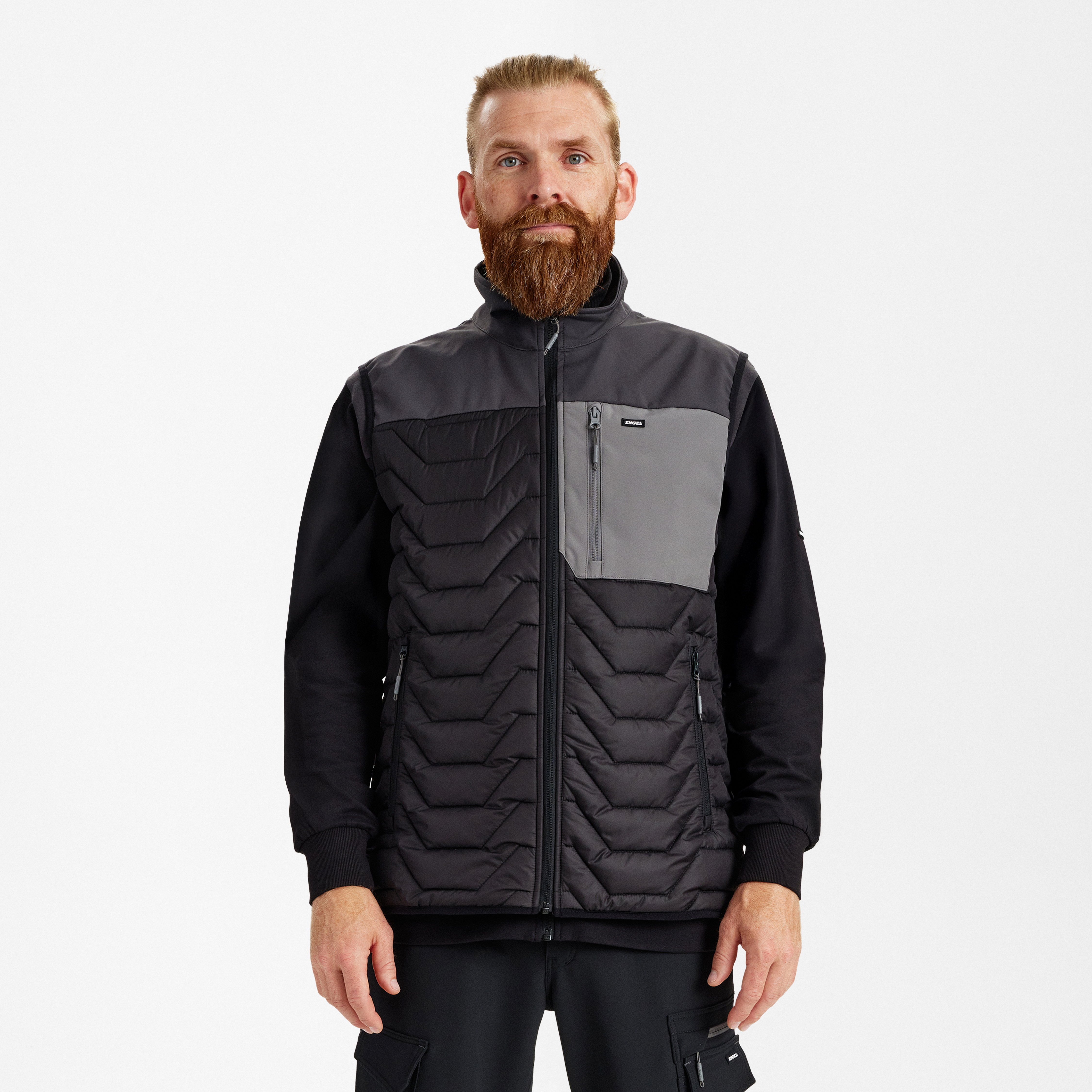 Engel Workwear Entire quiltet vest - Sort/Antrazitgrå [2079] / XS