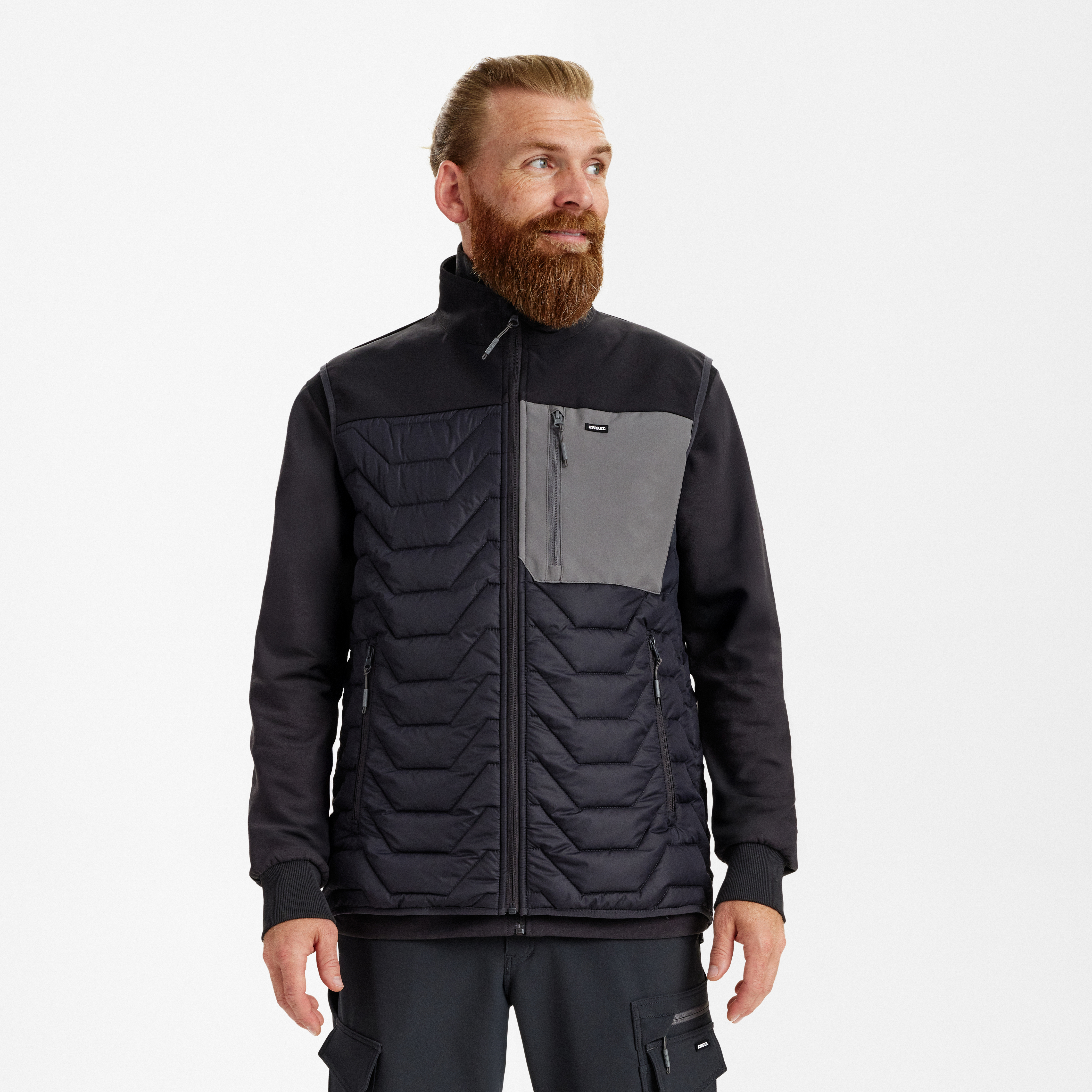 Engel Workwear Entire quiltet vest - Antrazitgrå/Sort [7920] / XS