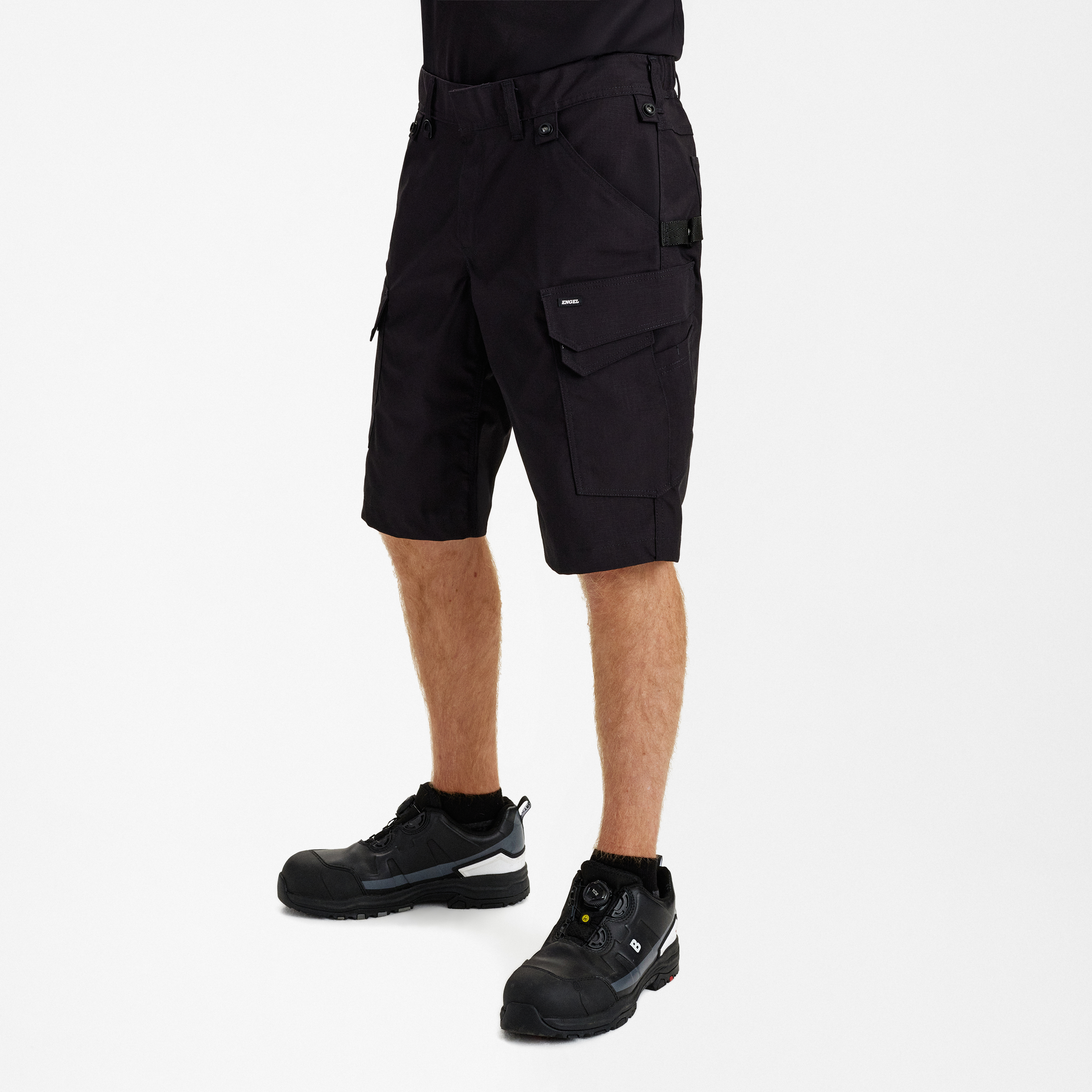Engel Workwear Entire arbejdsshorts med 2-vejs stræk - Sort [20] / 72