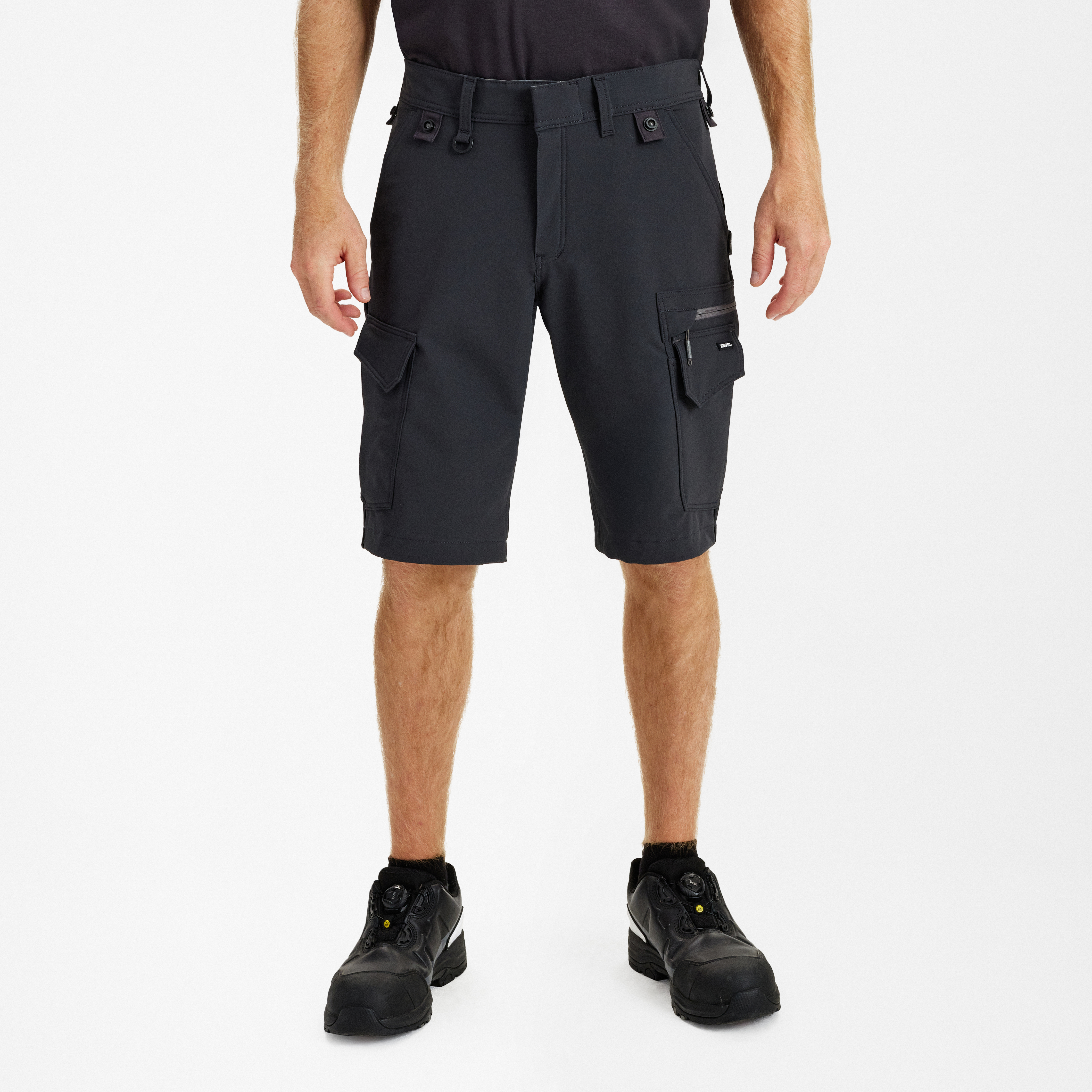 Engel Workwear Entire arbejdsshorts med 4-vejs stræk - Antrazitgrå/Sort [7920] / 72