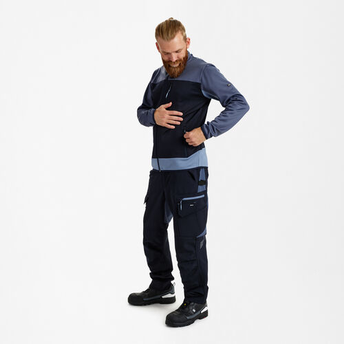 ENTIRE Midlayer-Cardigan – Deep Blue / Dark Sea