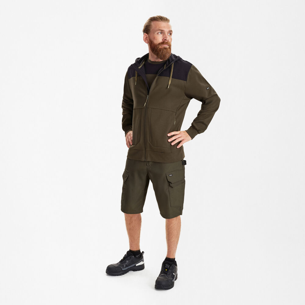 Pulover s kapuco – Forest Green / Black