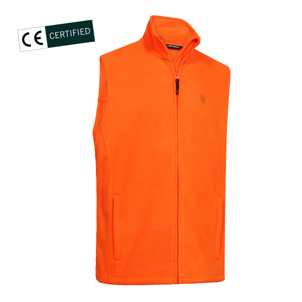 Atlas Light Fleece Waistcoat - Safety Orange, Deerhunter