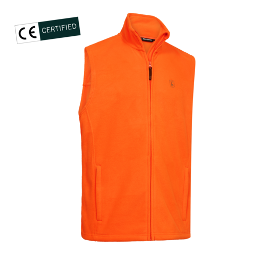 Atlas Light Fleece Waistcoat - Safety Orange, Deerhunter