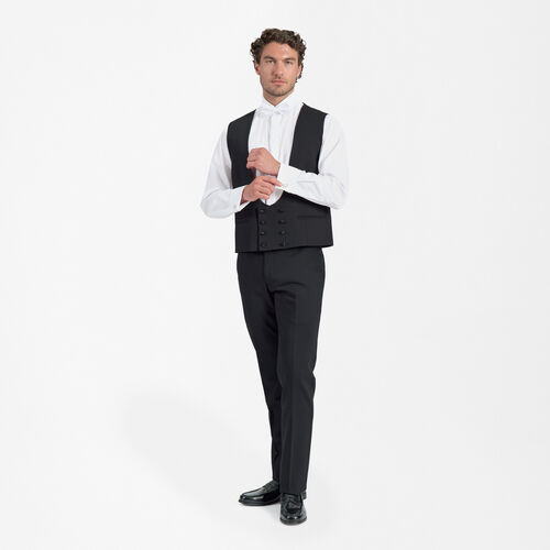 Traveller Tuxedo Waistcoat - Black , Sunwill