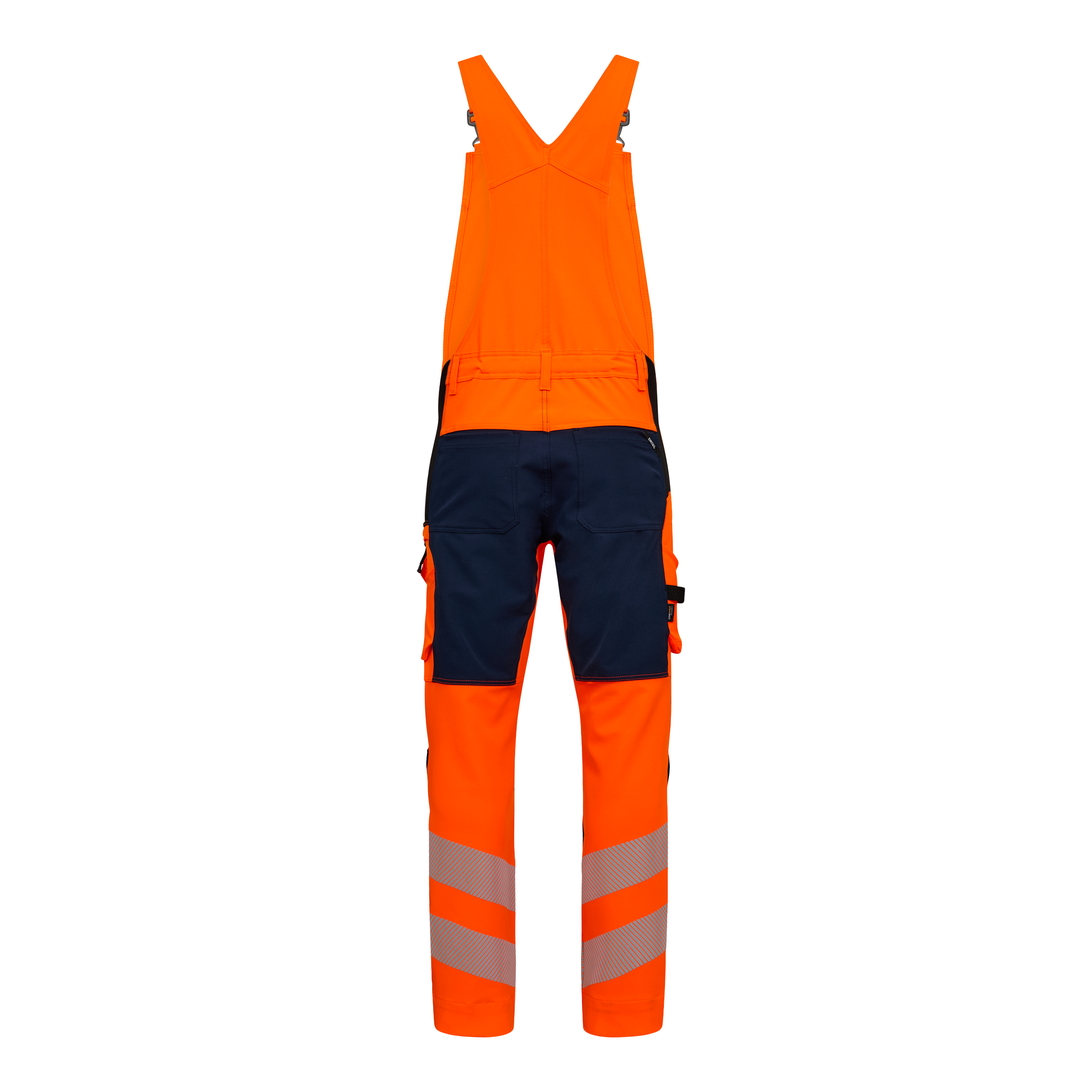 Engel Workwear Safety overall med 4-vejs stræk - Orange/Blue ink [10165] / K80