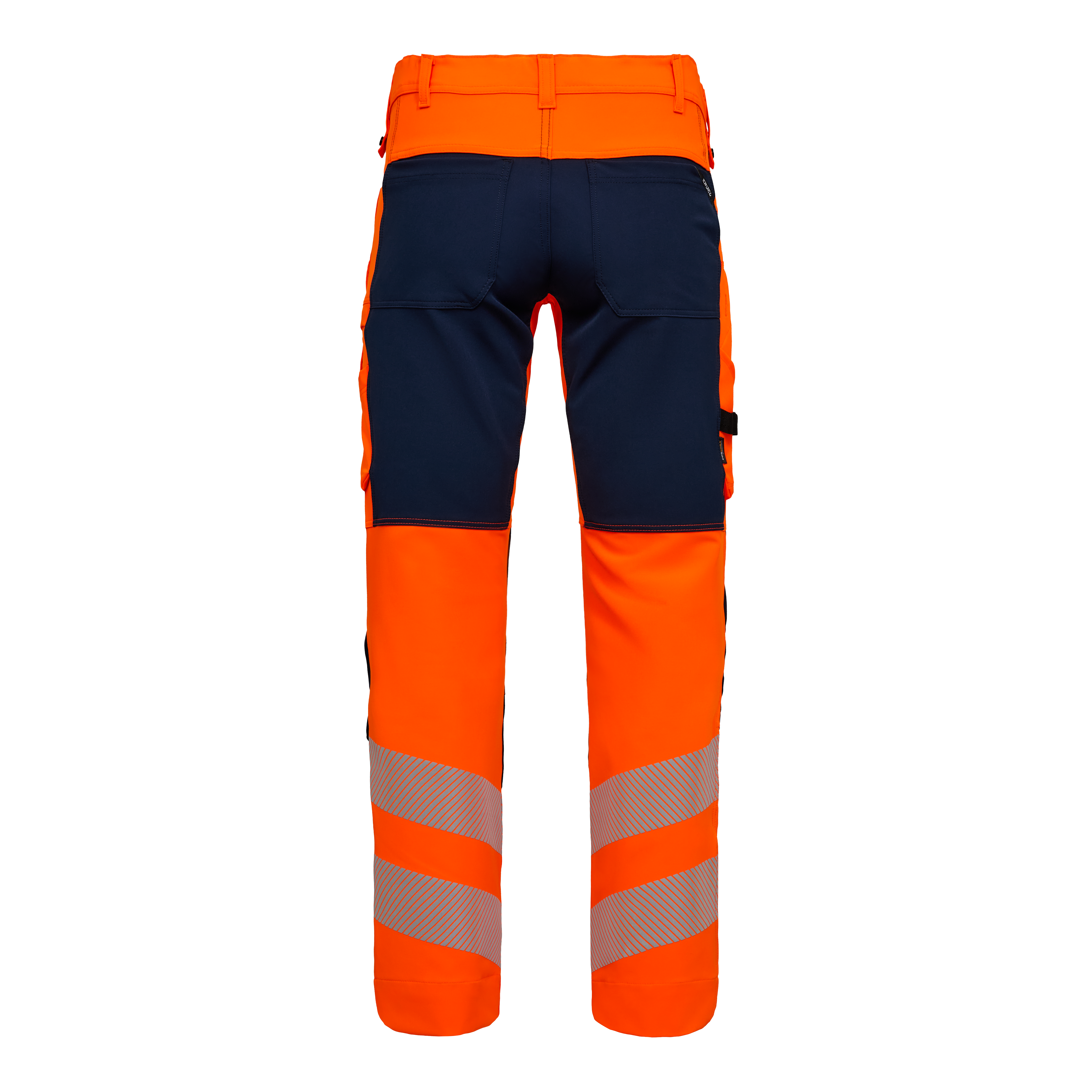 Engel Workwear Safety arbejdsbukser med 4-vejs stræk - Orange/Blue ink [10165] / K80