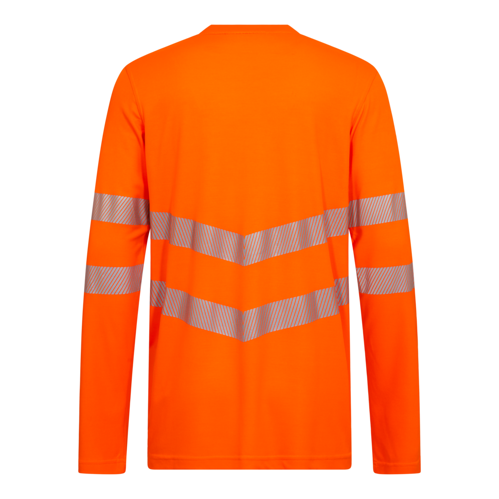 SAFETY Langarm-T-Shirt – Warnorange (Rücken)