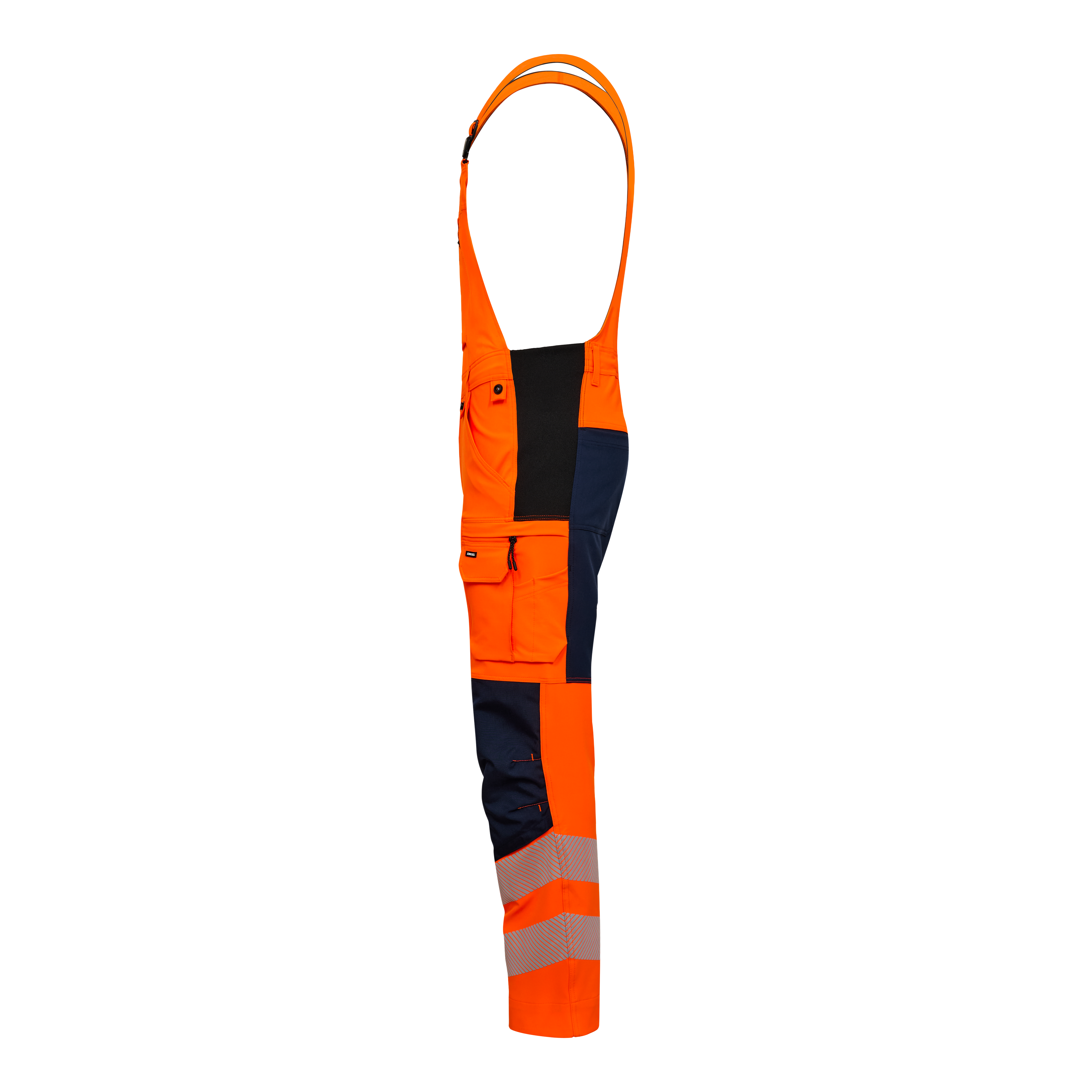 Engel Workwear Safety overall med 4-vejs stræk - Orange/Blue ink [10165] / K80