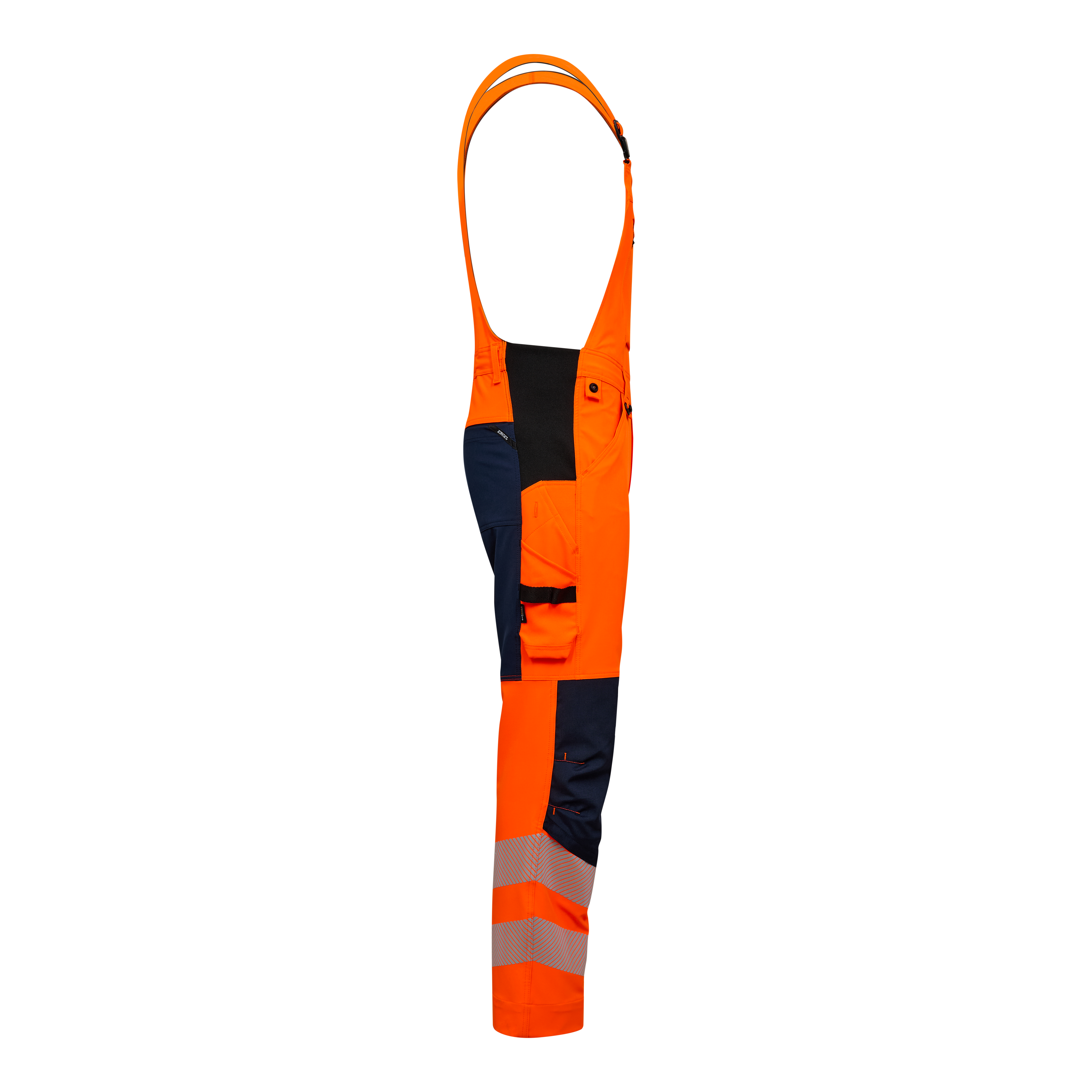 Engel Workwear Safety overall med 4-vejs stræk - Orange/Blue ink [10165] / K80