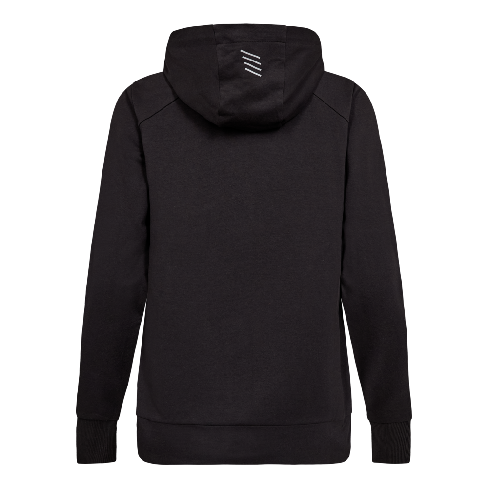 ENTIRE Damen Sweatcardigan mit Kapuze – Schwarz (Rücken)